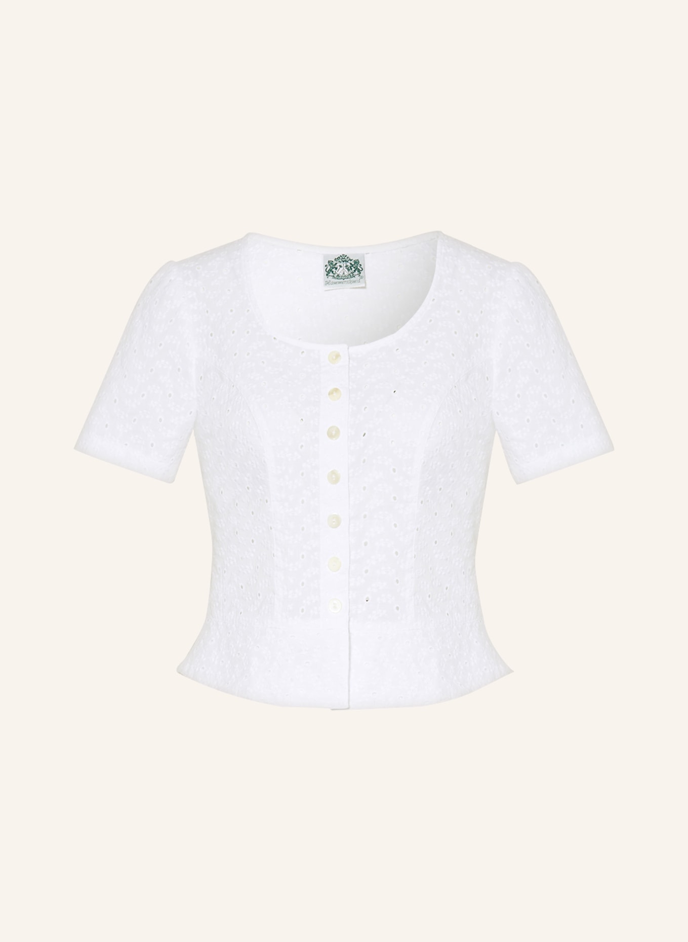 Hammerschmid Dirndl blouse MANUELA in lace, Color: WHITE (Image 1)