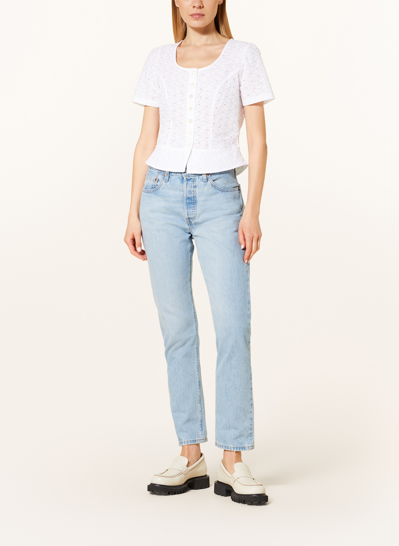 Hammerschmid Dirndl blouse MANUELA in lace, Color: WHITE (Image 4)