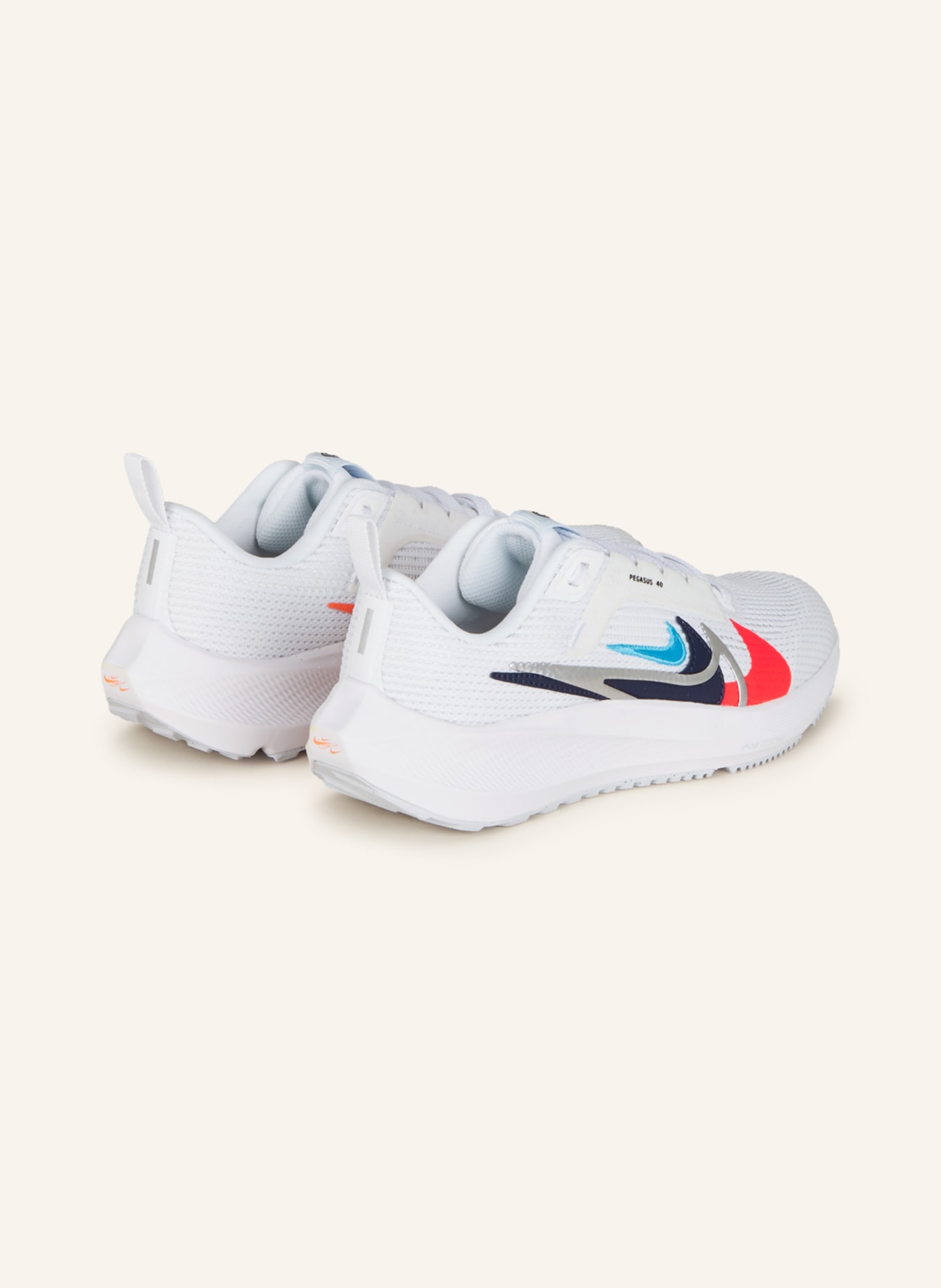 Nike Sneaker AIR ZOOM PEGASUS 40 PR, Farbe: WEISS/ DUNKELBLAU/ HELLGRAU (Bild 2)
