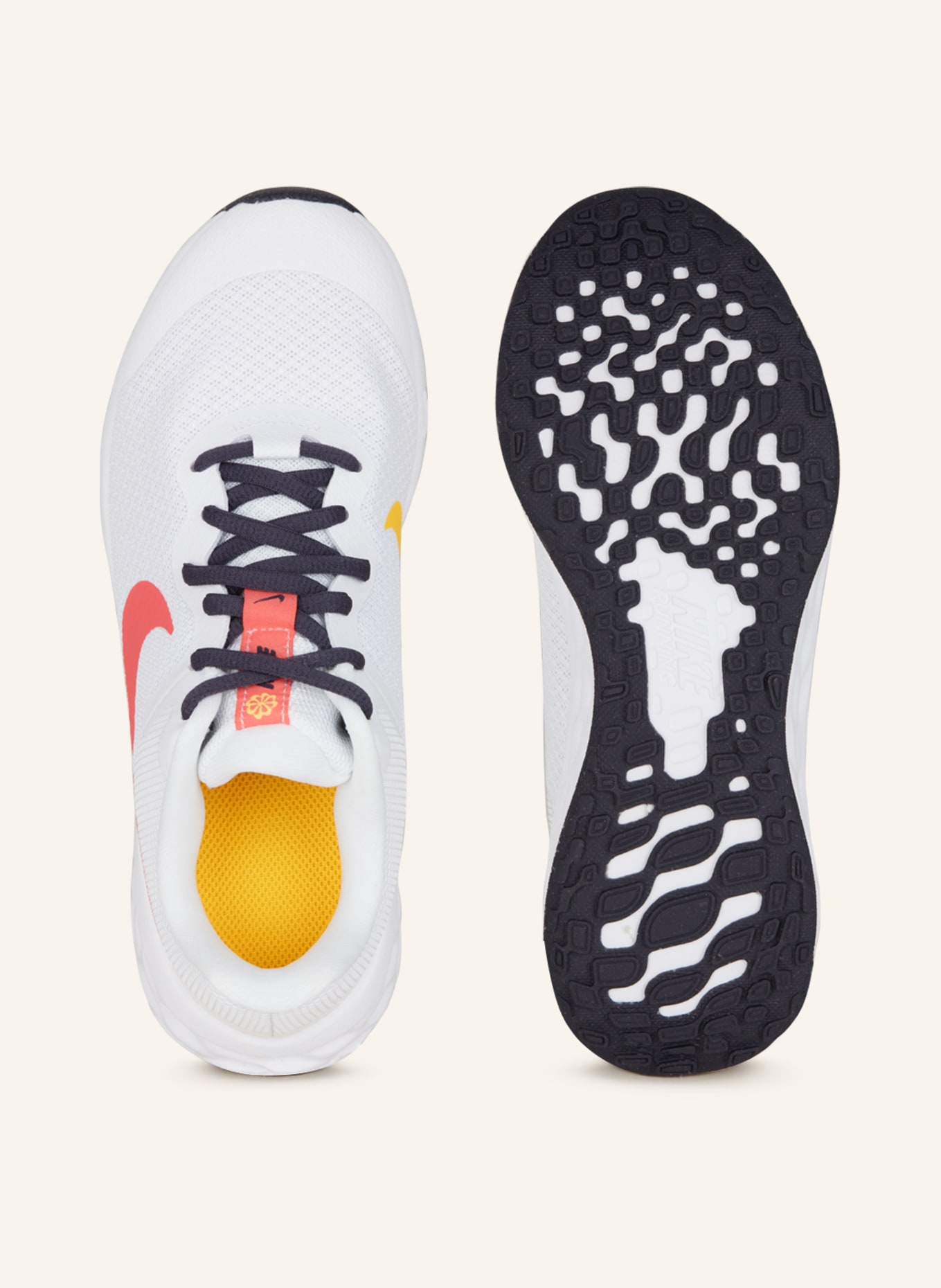 Nike Sneaker REVOLUTION 6, Farbe: WEISS/ ORANGE/ HELLROT (Bild 5)