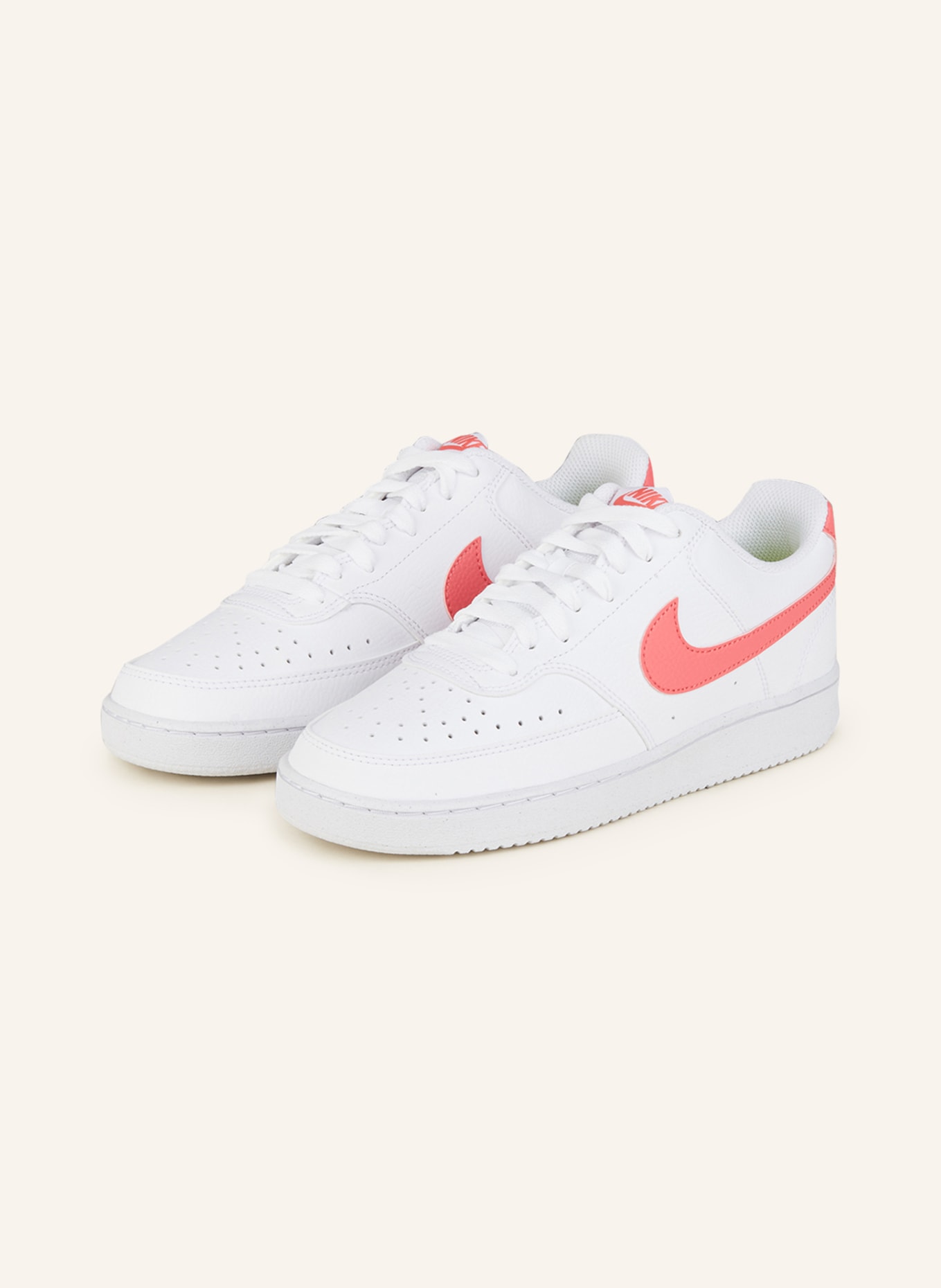 Nike Sneaker COURT VISION LOW, Farbe: WEISS/ HELLROT (Bild 1)