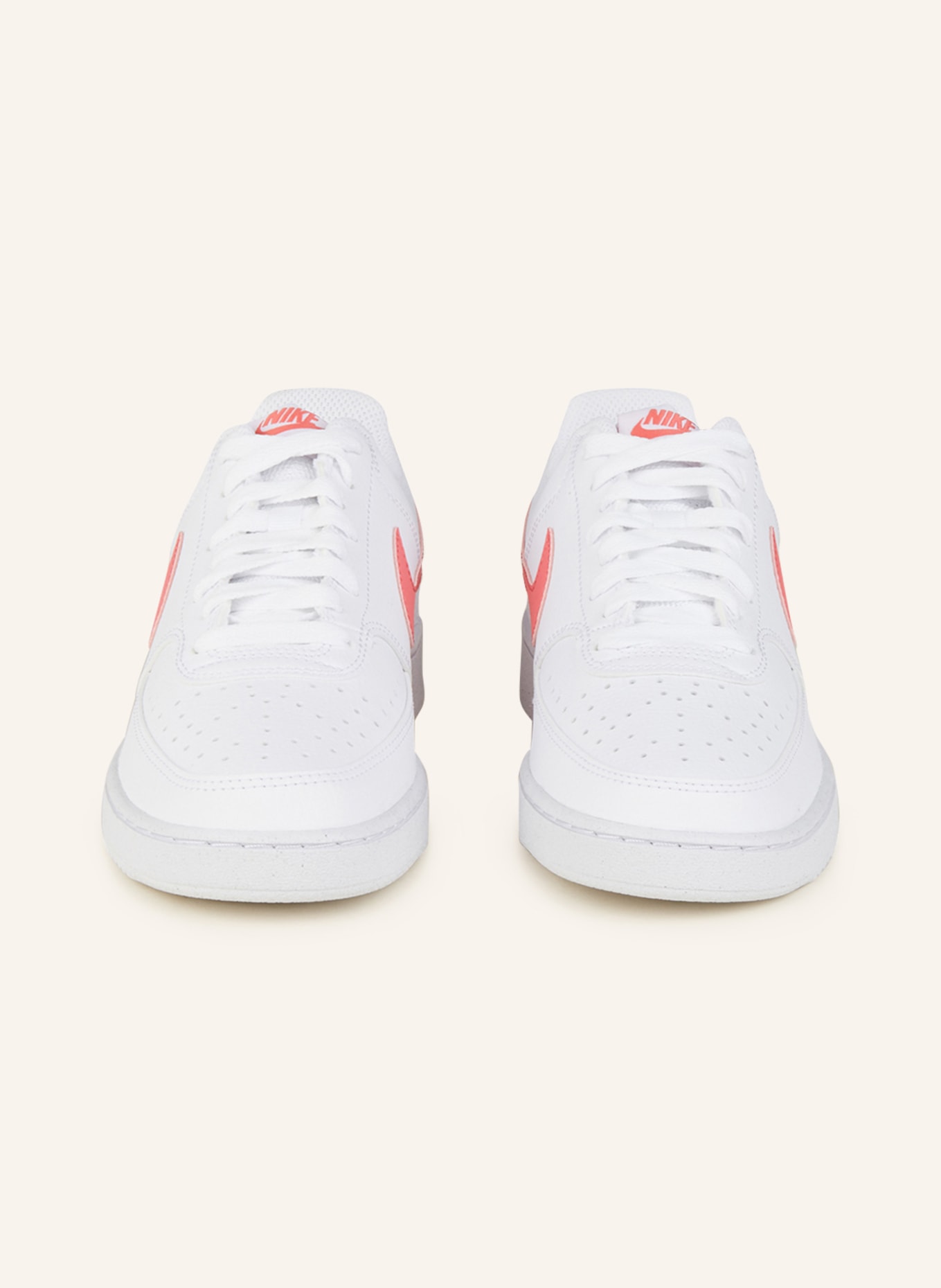 Nike Sneaker COURT VISION LOW, Farbe: WEISS/ HELLROT (Bild 3)