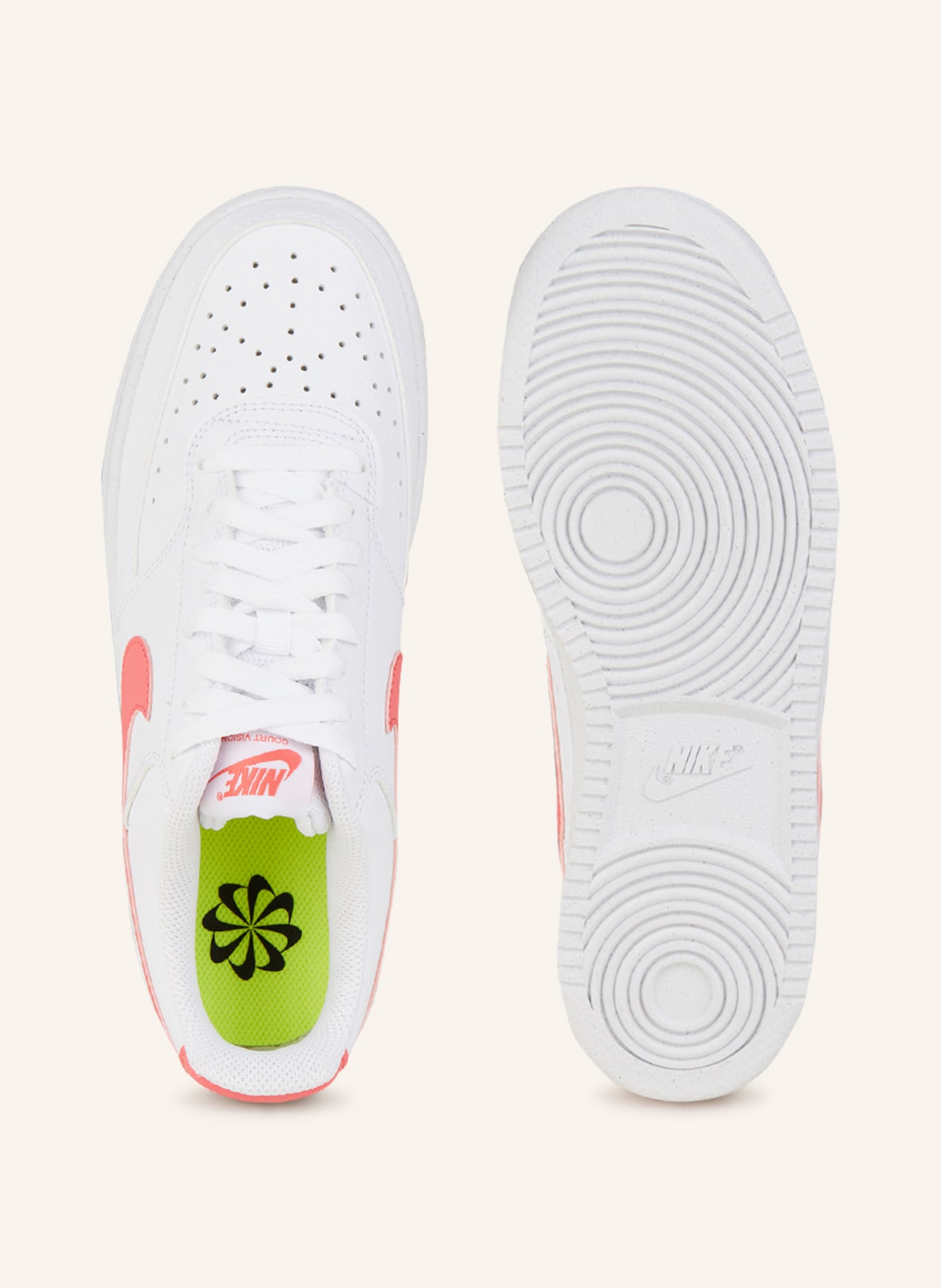 Nike Sneakers COURT VISION LOW, Color: WHITE/ LIGHT RED (Image 5)