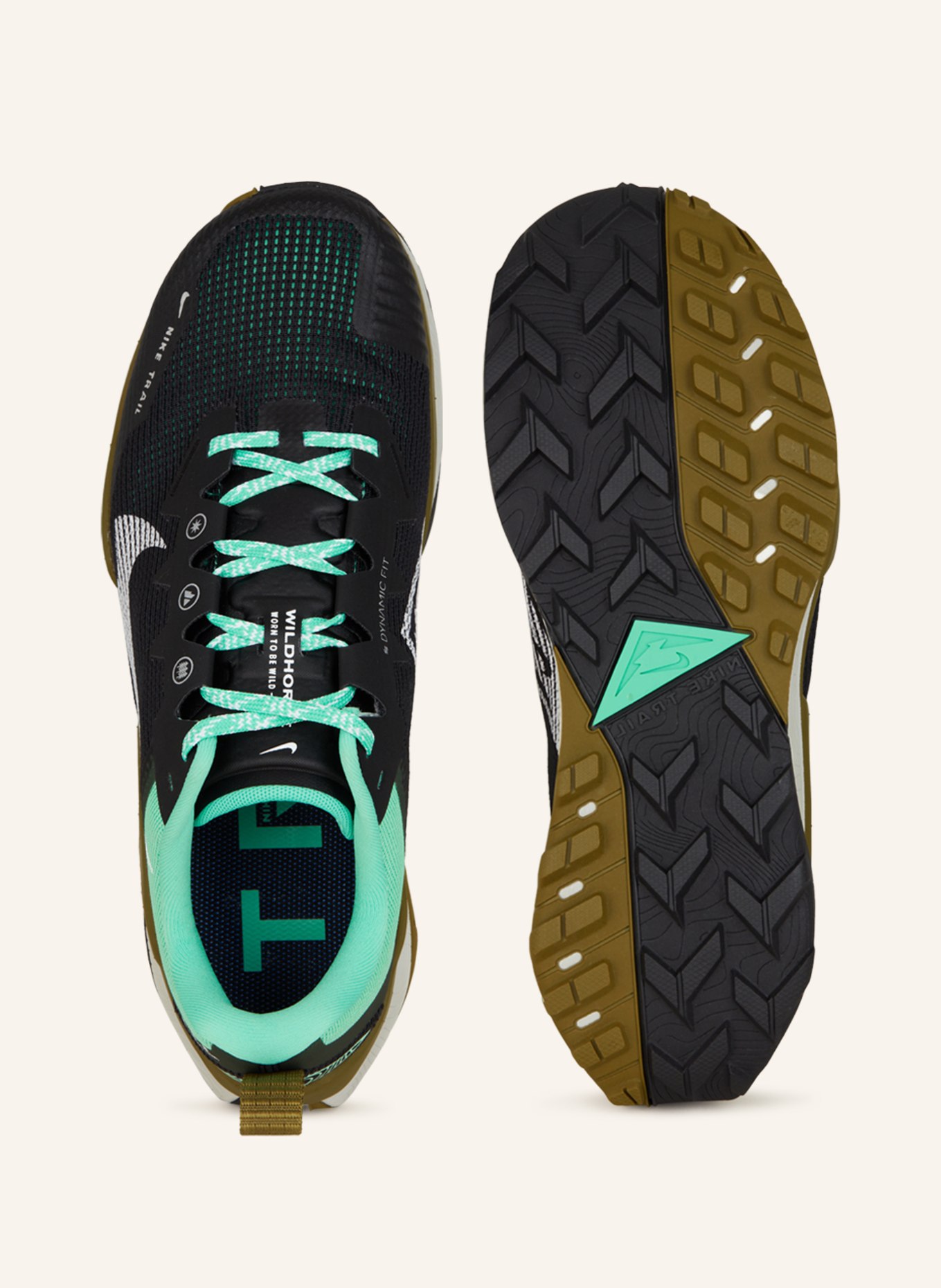 Nike Trailrunning-Schuhe WILDHORSE 8, Farbe: SCHWARZ/ WEISS/ MINT (Bild 5)