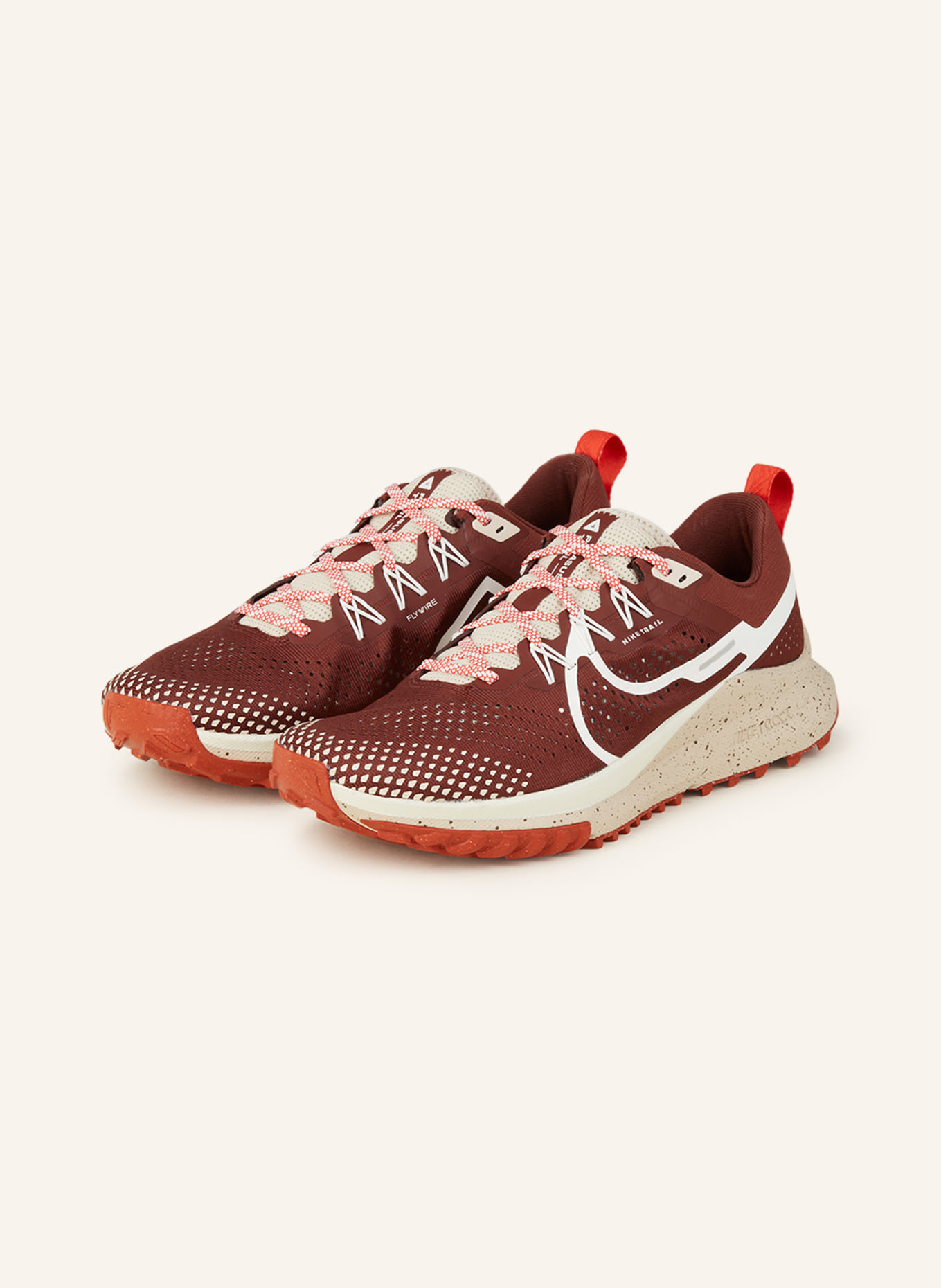 Nike Trailrunning-Schuhe REACT PEGASUS TRAIL 4, Farbe: DUNKELROT/ WEISS(Bild null)