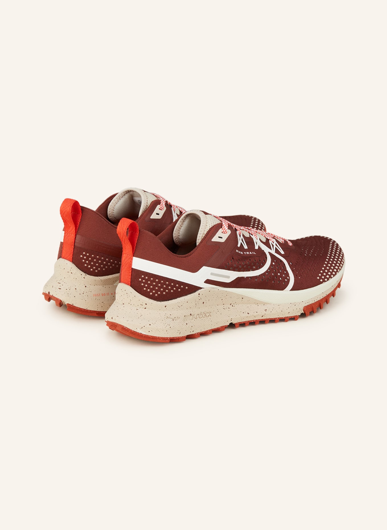 Nike Trailrunning-Schuhe REACT PEGASUS TRAIL 4, Farbe: DUNKELROT/ WEISS (Bild 2)