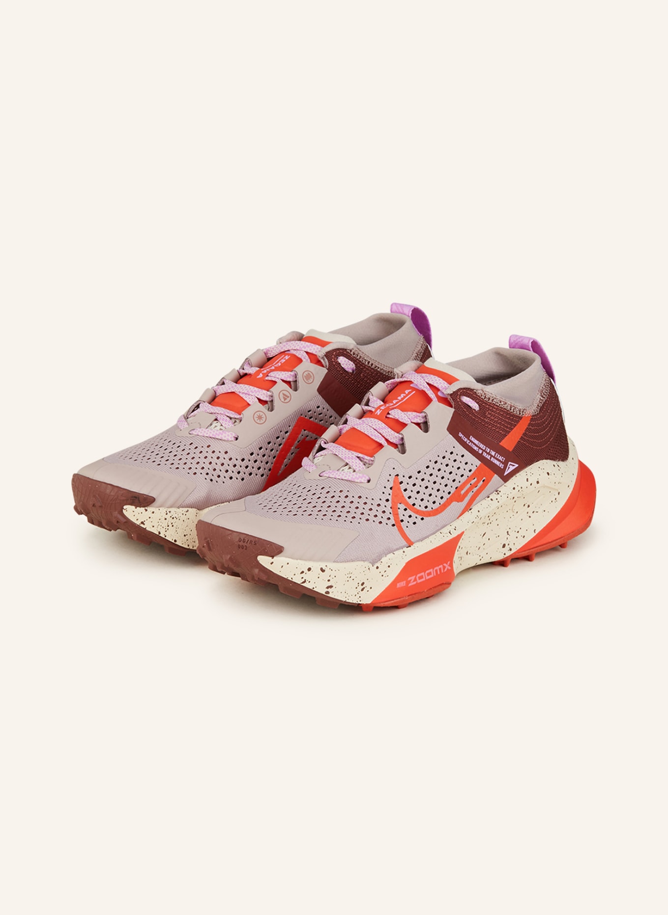 Nike Trail Running Shoes ZOOMX ZEGAMA, Color: ROSE/ ORANGE (Image 1)