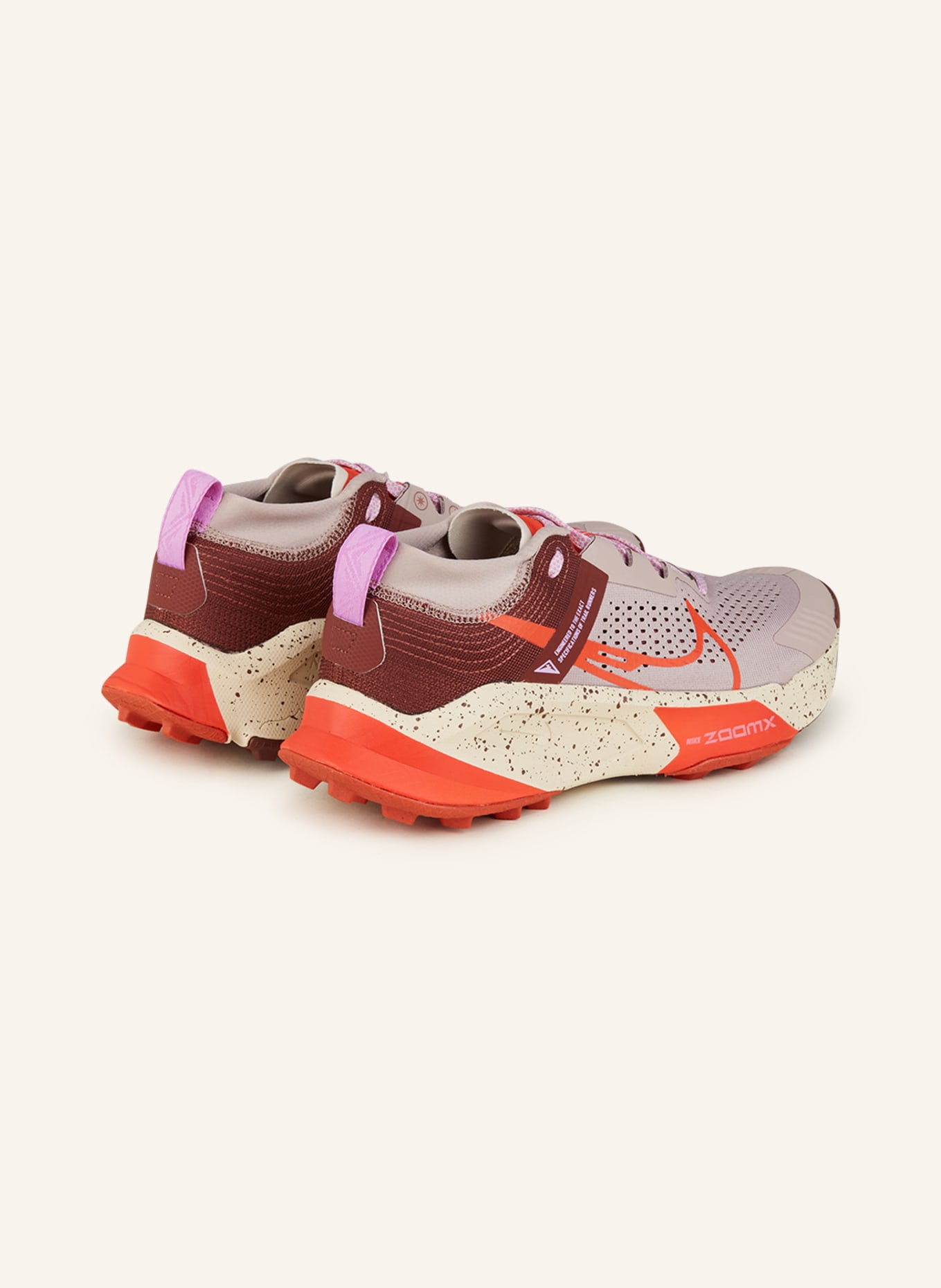 Nike Trail Running Shoes ZOOMX ZEGAMA, Color: ROSE/ ORANGE (Image 2)