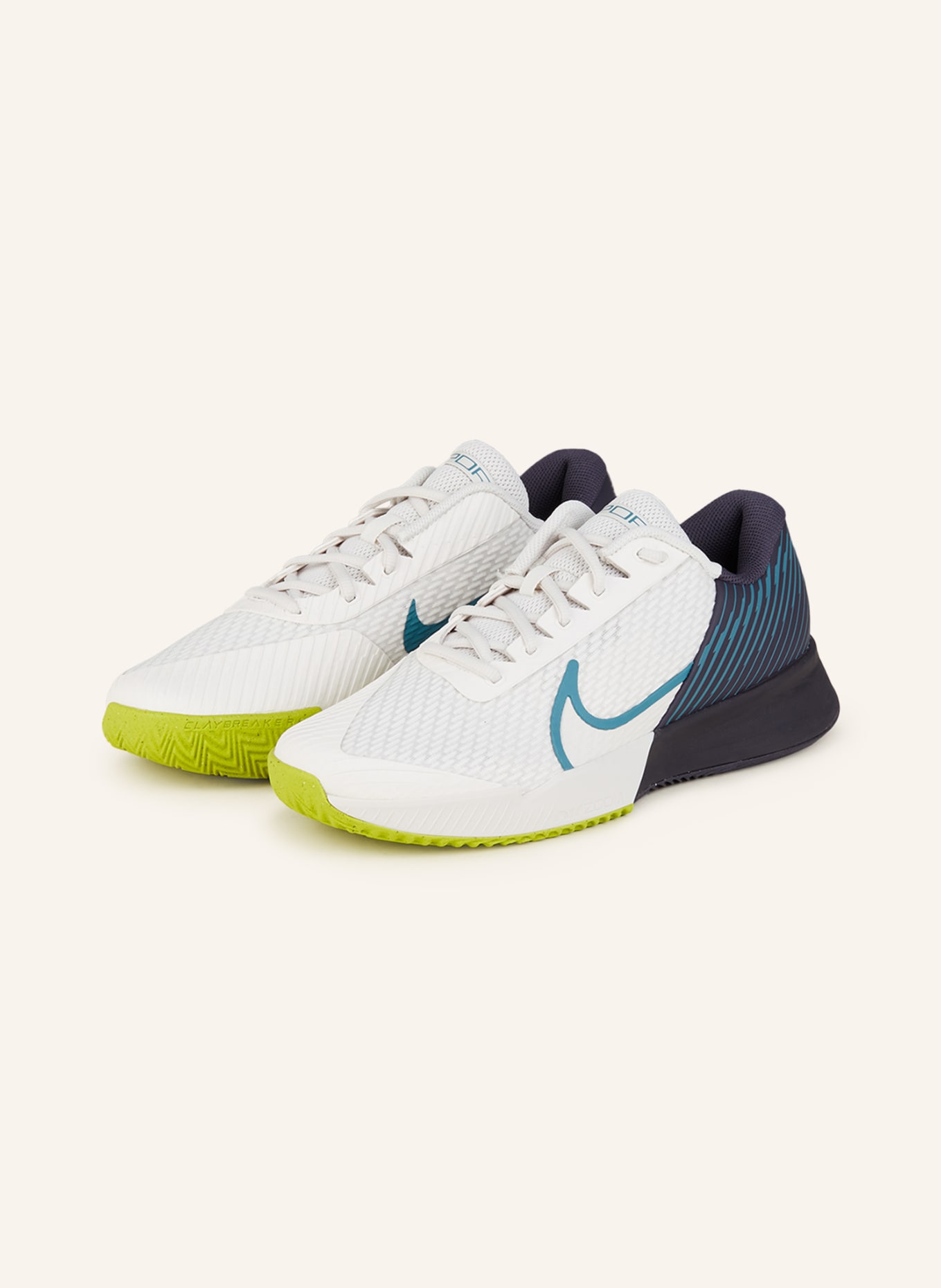 Nike Tennisschuhe COURT AIR ZOOM VAPOR PRO 2 in weiss/ dunkelblau