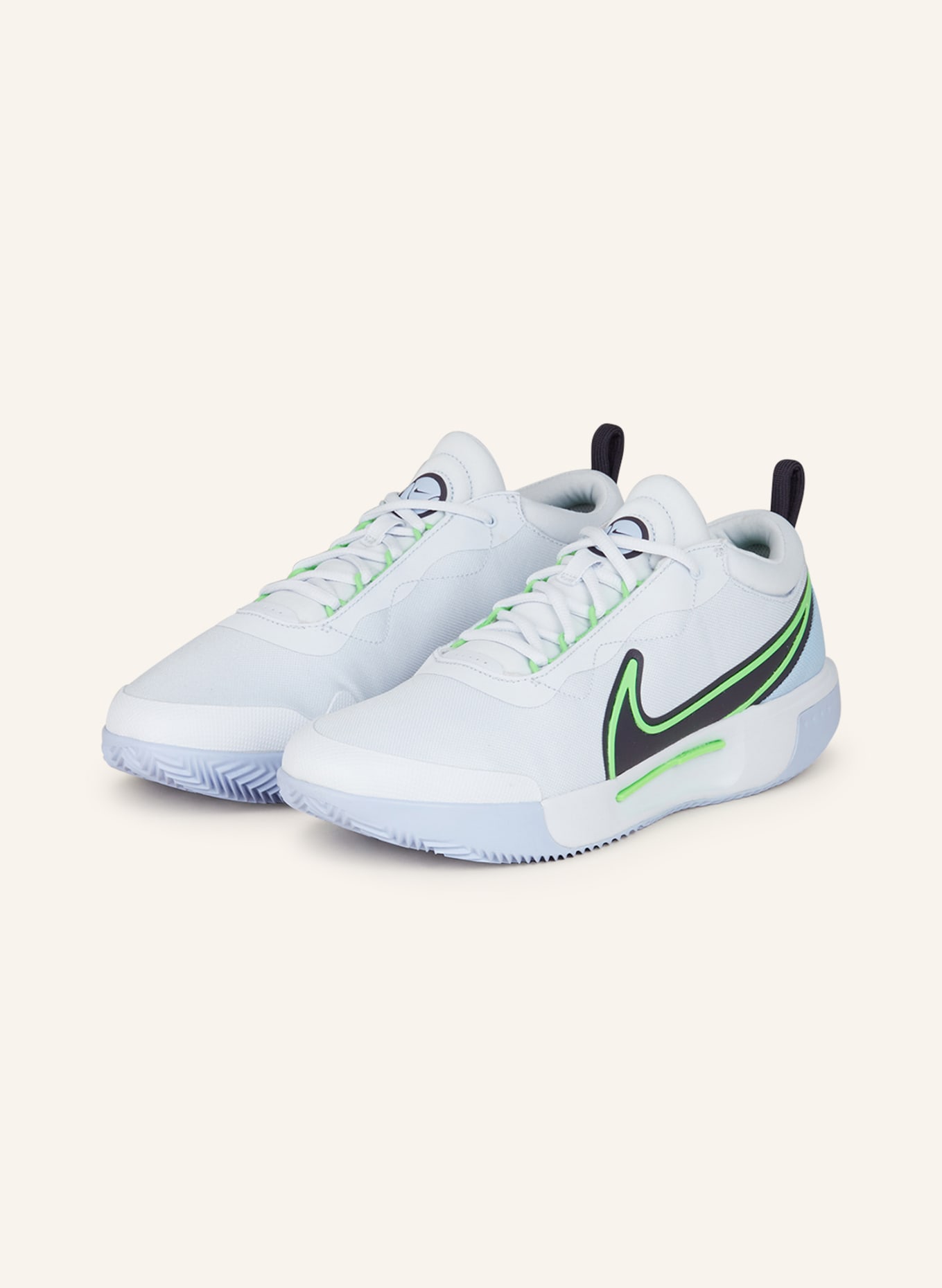 Nike Tennisschuhe COURT AIR ZOOM PRO, Farbe: NEONGRÜN/ WEISS/ HELLBLAU (Bild 1)