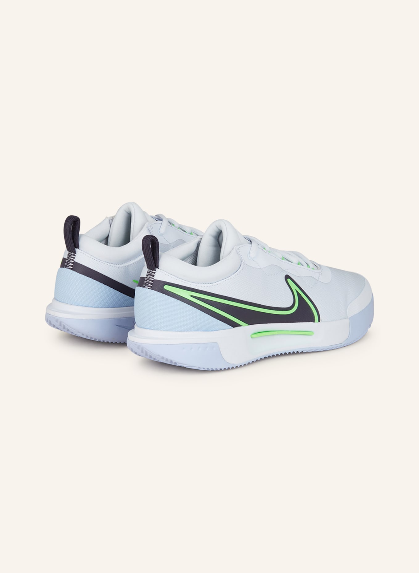 Nike Tennisschuhe COURT AIR ZOOM PRO, Farbe: NEONGRÜN/ WEISS/ HELLBLAU (Bild 2)