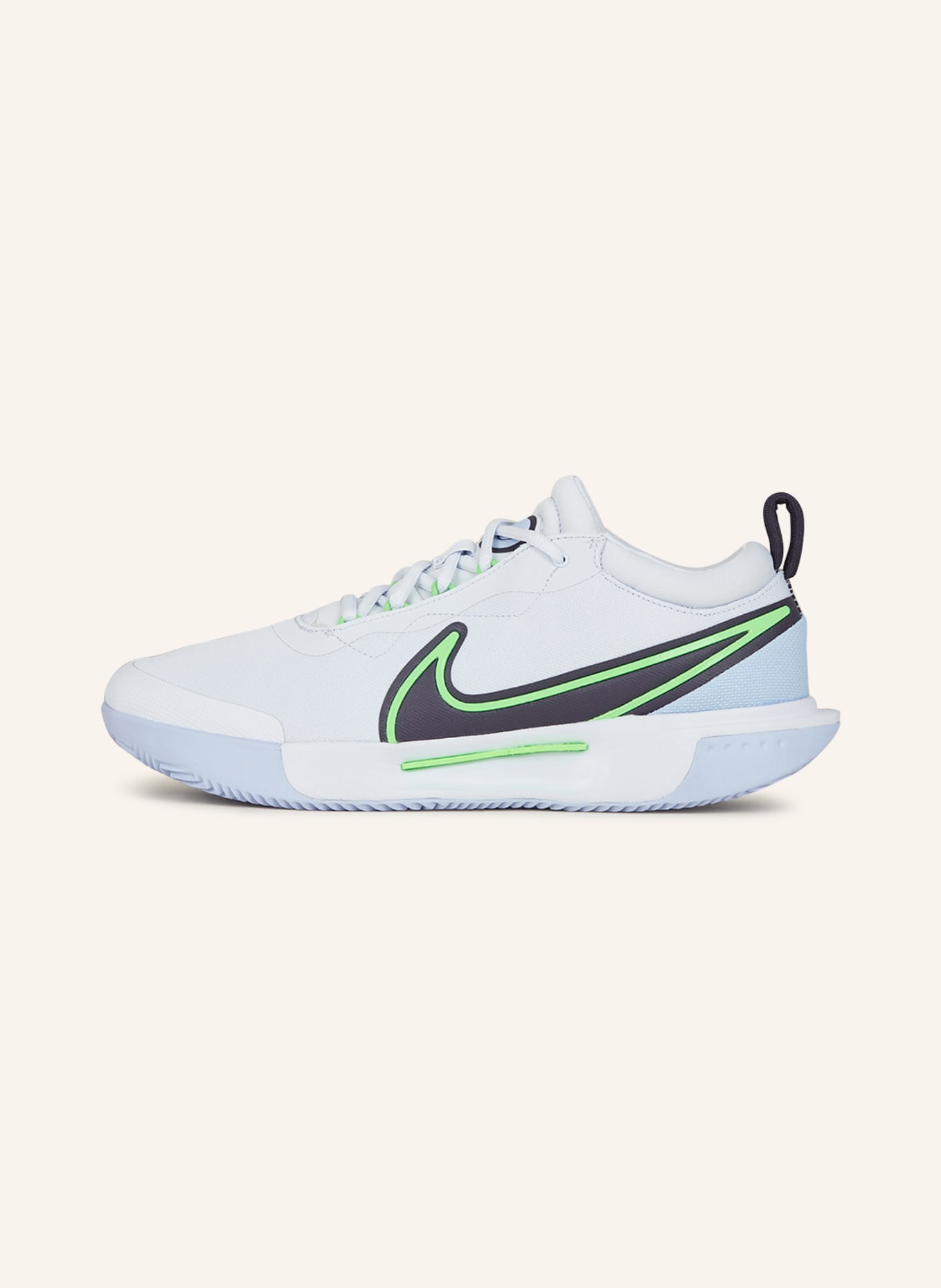 Nike Tennisschuhe COURT AIR ZOOM PRO, Farbe: NEONGRÜN/ WEISS/ HELLBLAU (Bild 4)