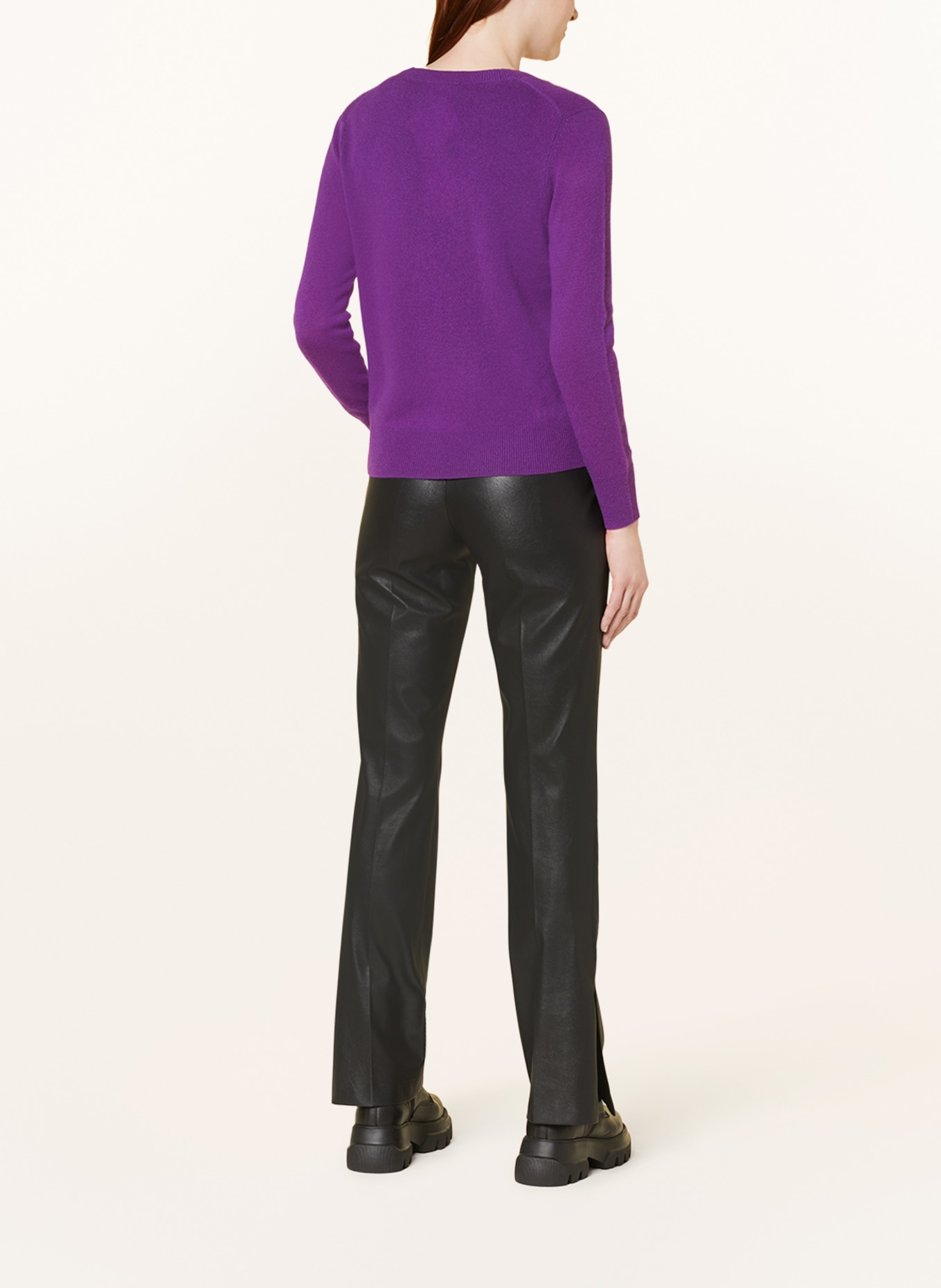 darling harbour Cashmere cardigan, Color: PURPLE (Image 3)