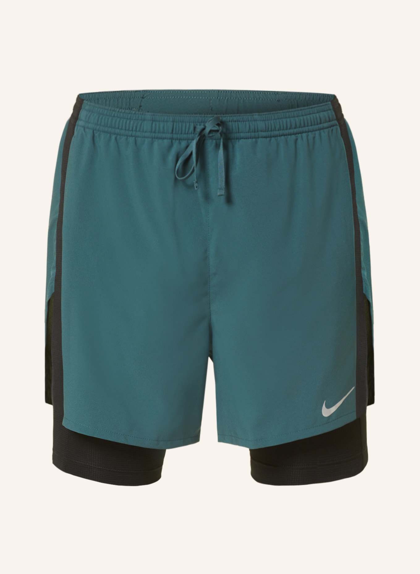 Nike 2-in-1 running shorts DRI-FIT RUN DIVISION STRIDE, Color: DARK GREEN/ BLACK (Image 1)