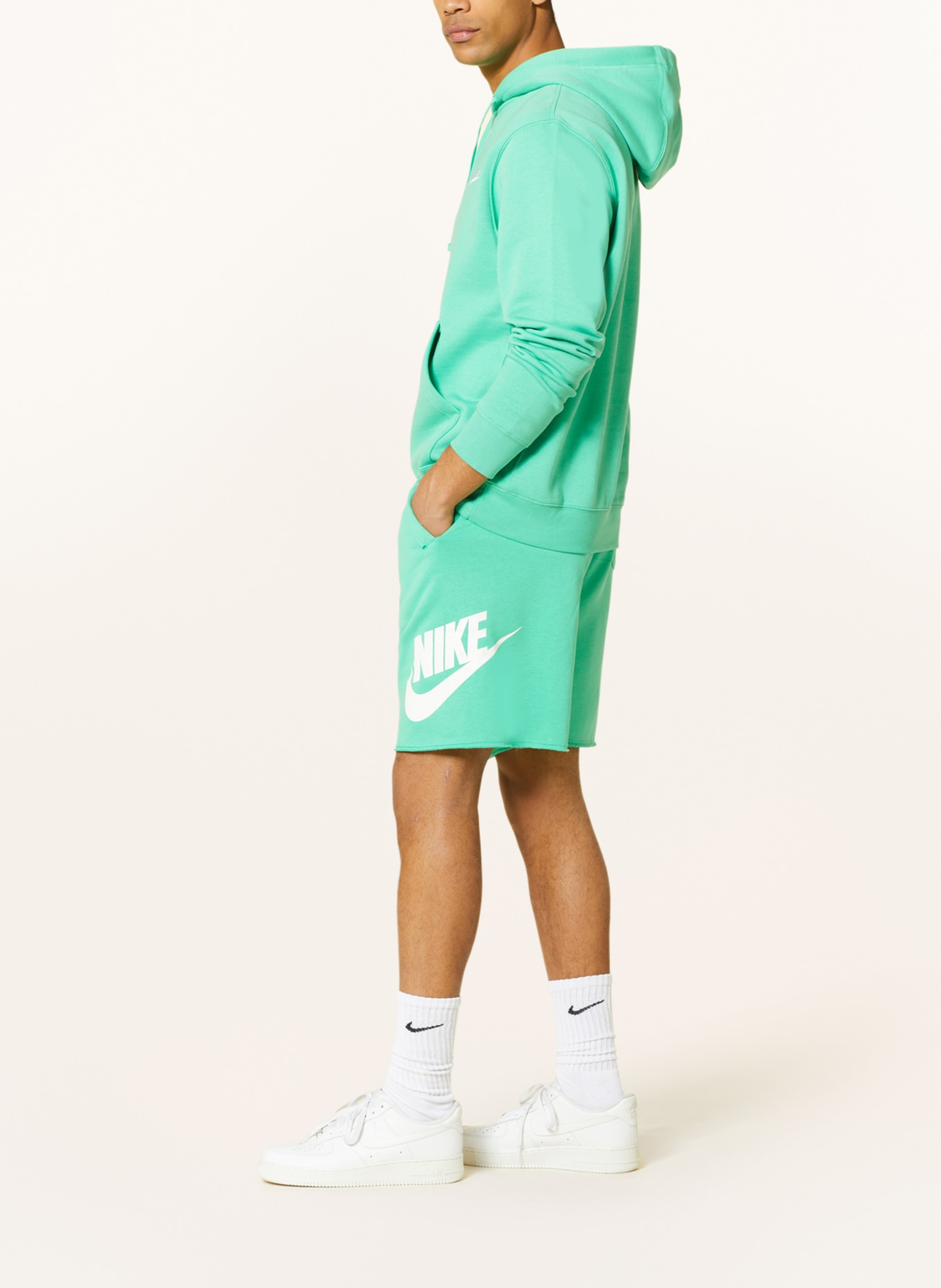 Nike Szorty dresowe CLUB, Kolor: ZIELONY (Obrazek 4)