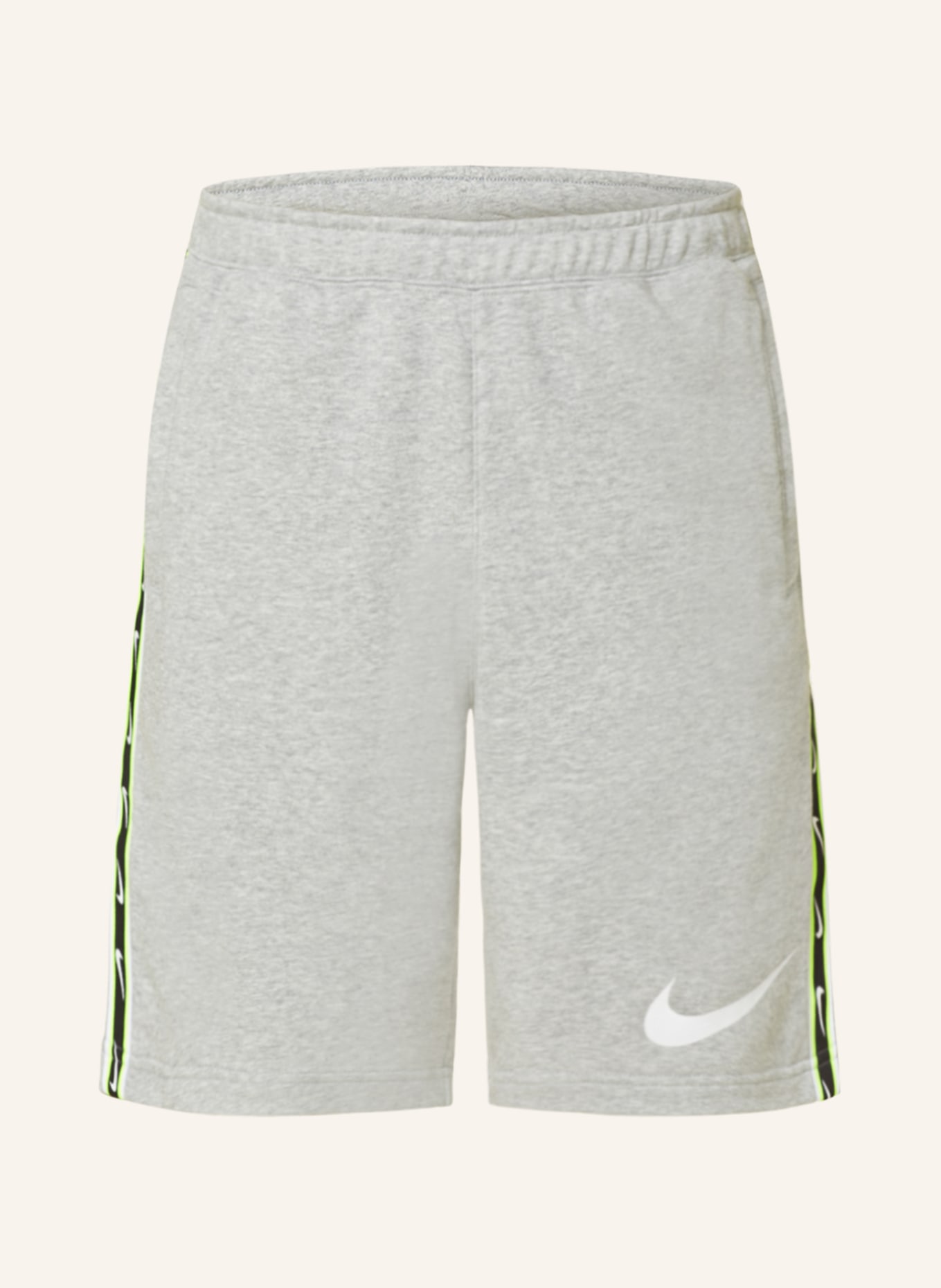 Nike Sweat shorts SPORTSWEAR REPEAT in gray/ neon yellow/ black