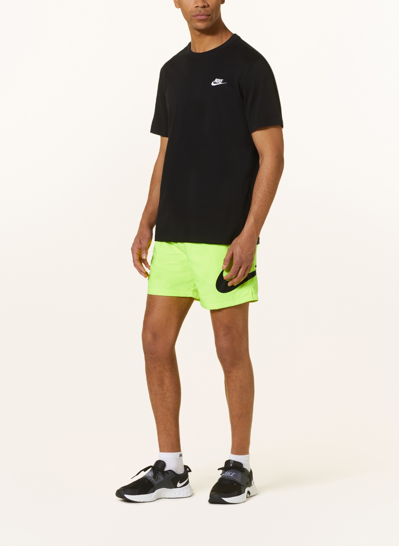 Nike Training shorts REPEAT with mesh, Color: NEON YELLOW/ BLACK (Image 2)