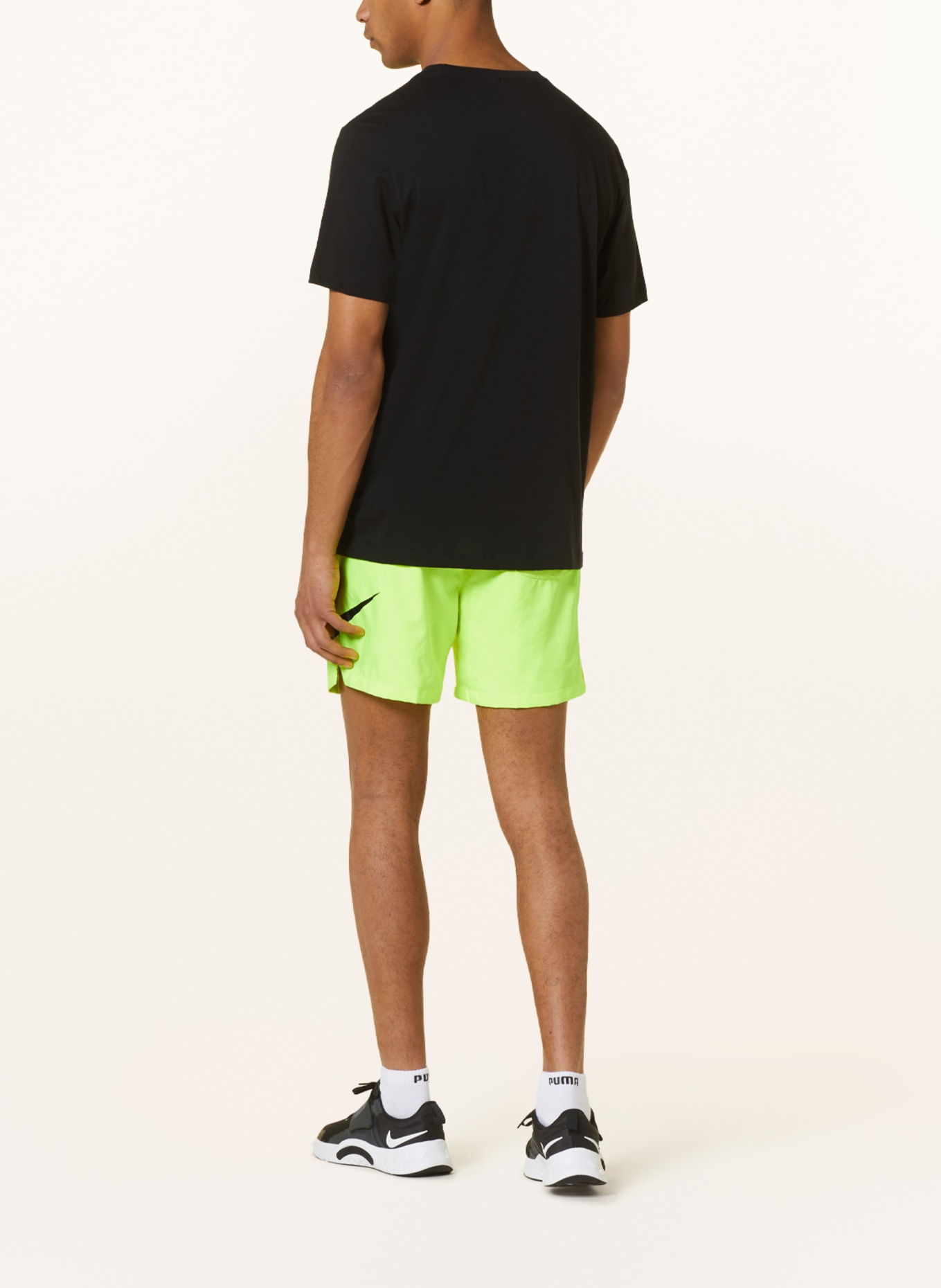 Nike Training shorts REPEAT with mesh, Color: NEON YELLOW/ BLACK (Image 3)