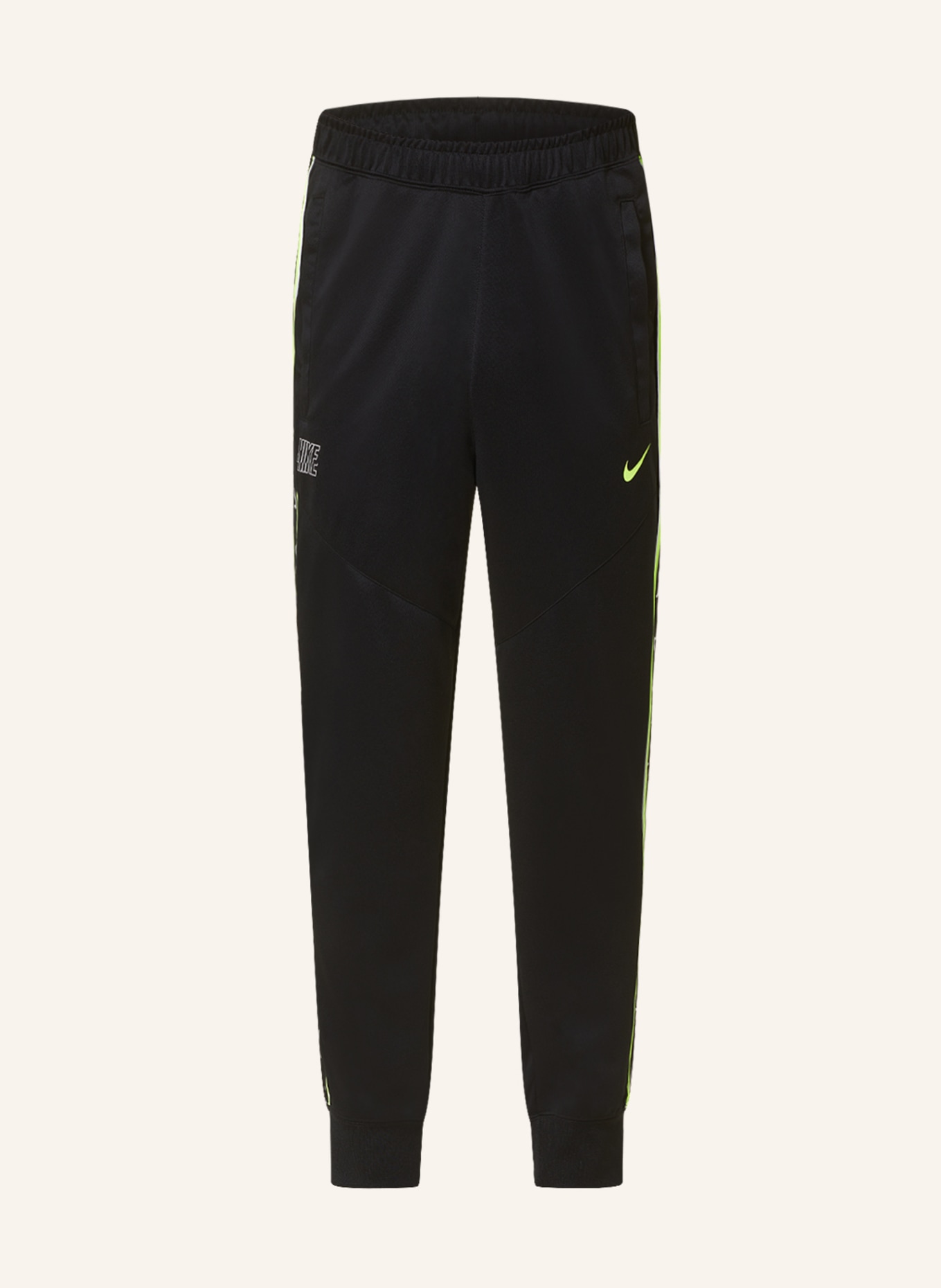 Nike Spodnie dresowe REPEAT, Kolor: CZARNY/ JASKRAWY ŻÓŁTY/ BIAŁY (Obrazek 1)