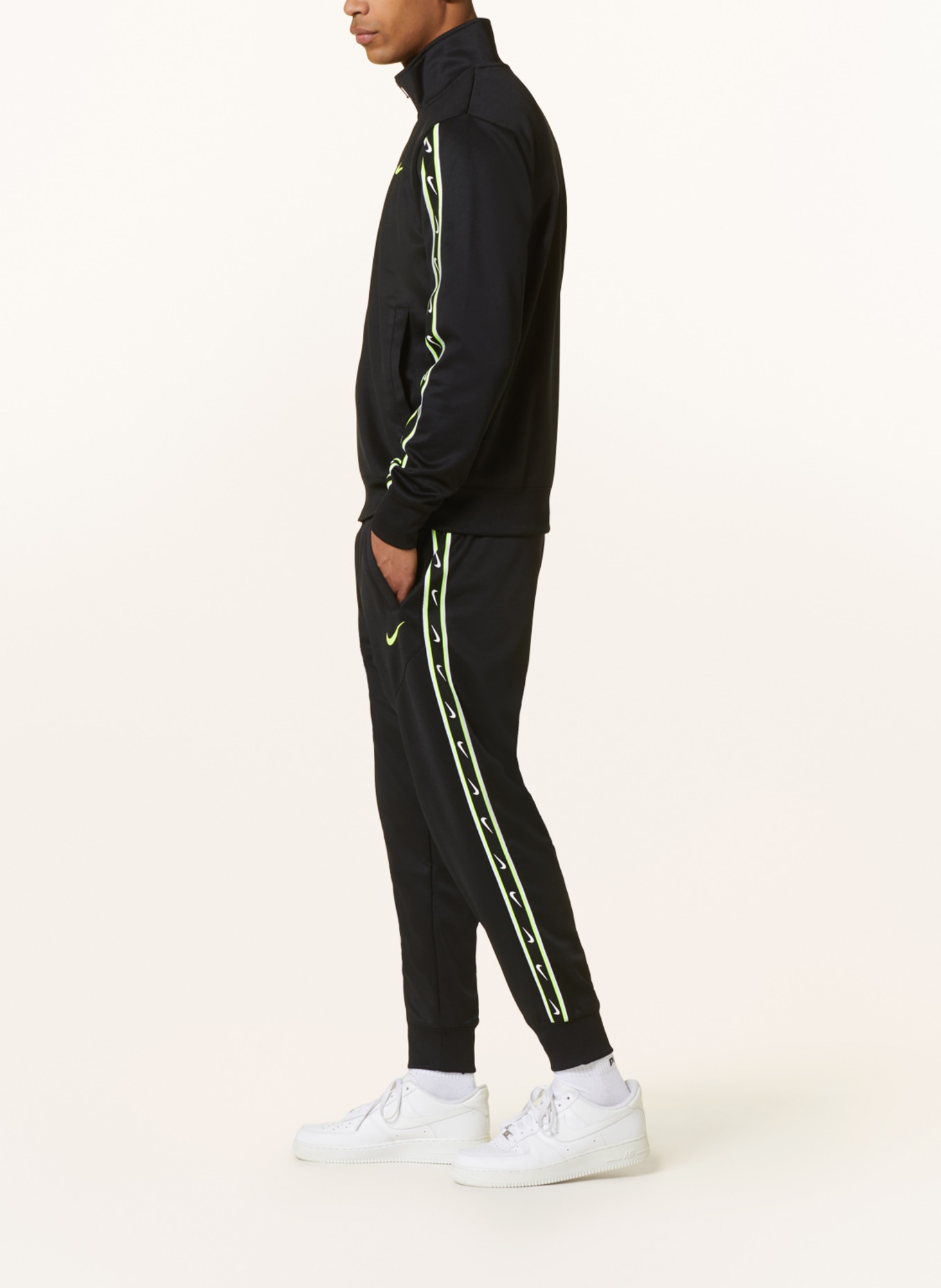 Nike Sweatpants REPEAT, Color: BLACK/ NEON YELLOW/ WHITE (Image 4)