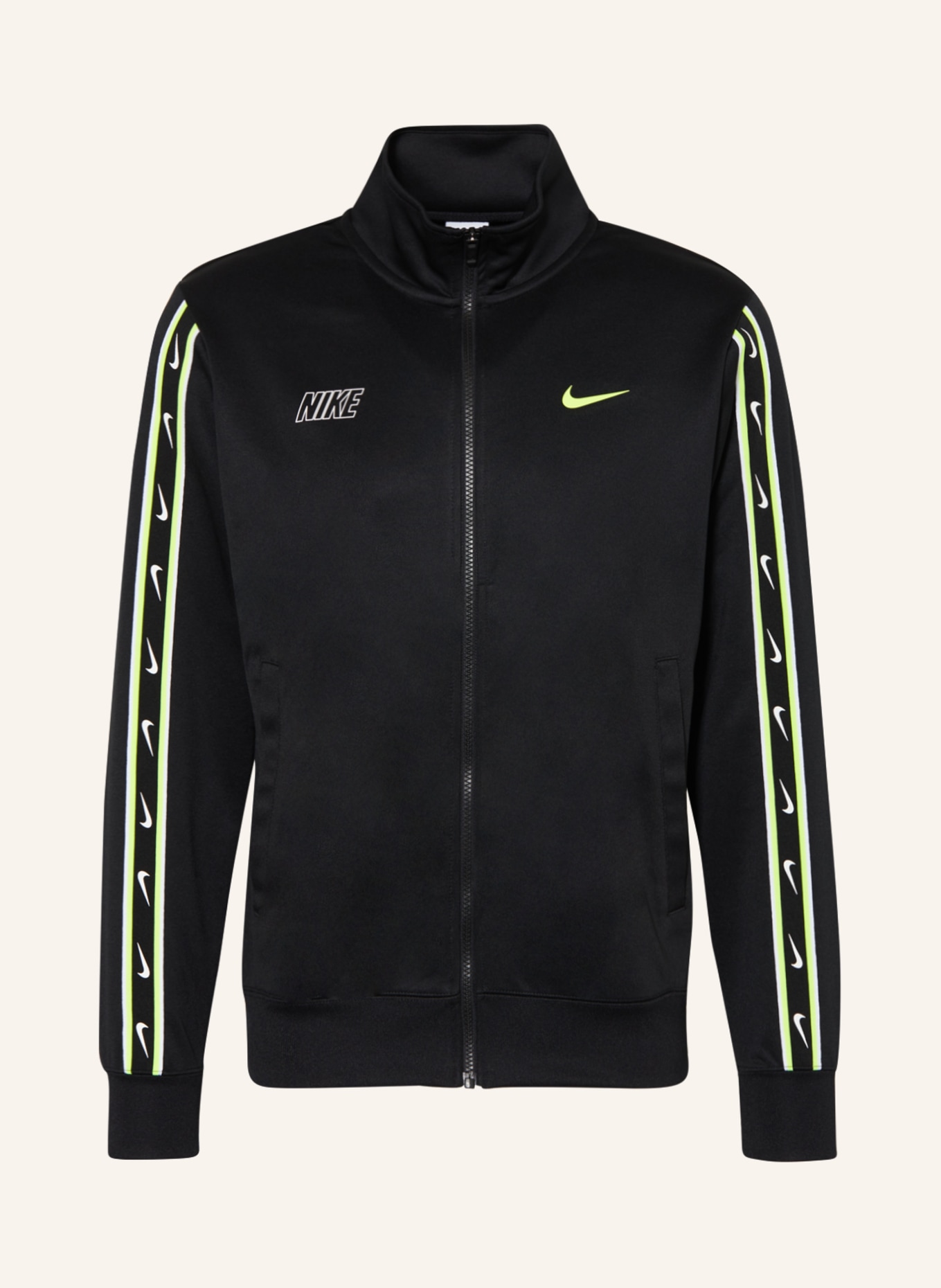 Nike Sweat jacket REPEAT, Color: BLACK/ NEON GREEN/ WHITE (Image 1)
