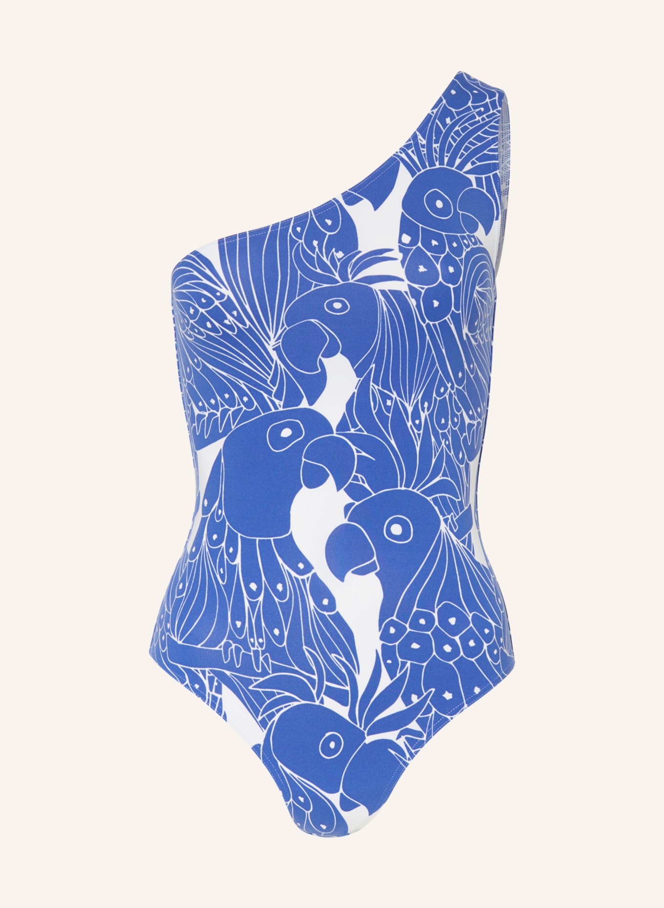 ERES One-shoulder swimsuit MANOLO, Color: BLUE/ WHITE (Image 1)