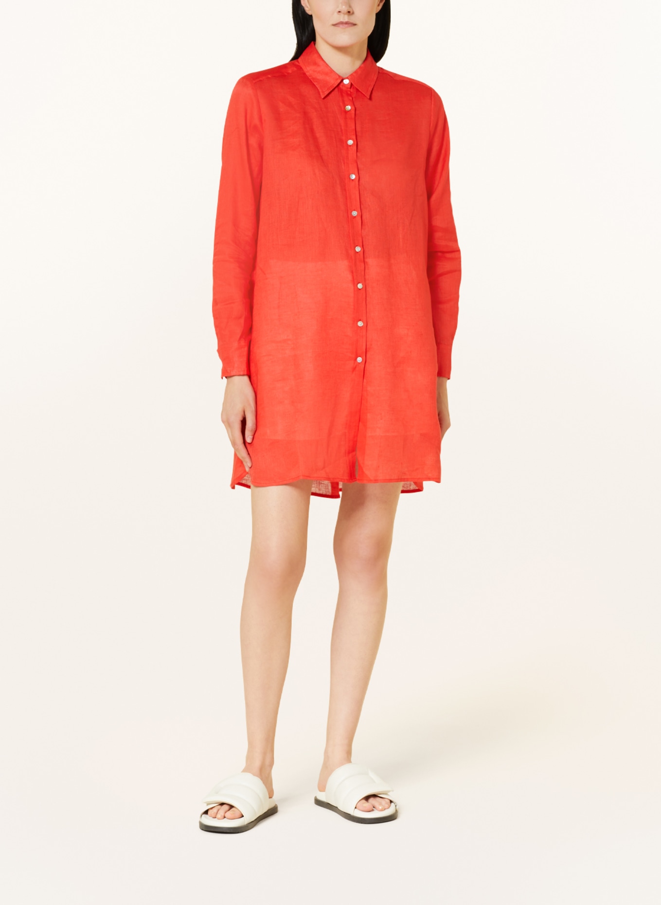 Sophie Shirt dress MADA made of linen, Color: RED (Image 2)
