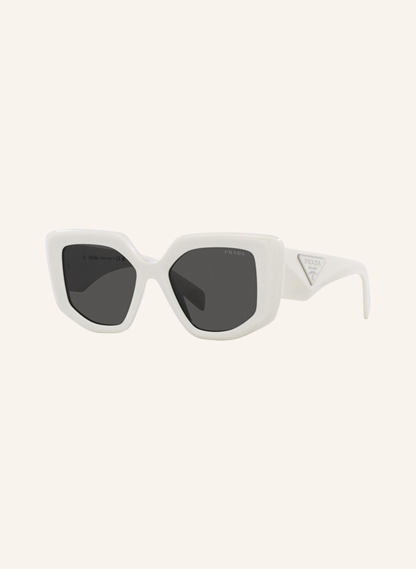 PRADA Sunglasses 0PR14ZS, Color: 1425S0 - WHITE/ DARK GRAY (Image 1)