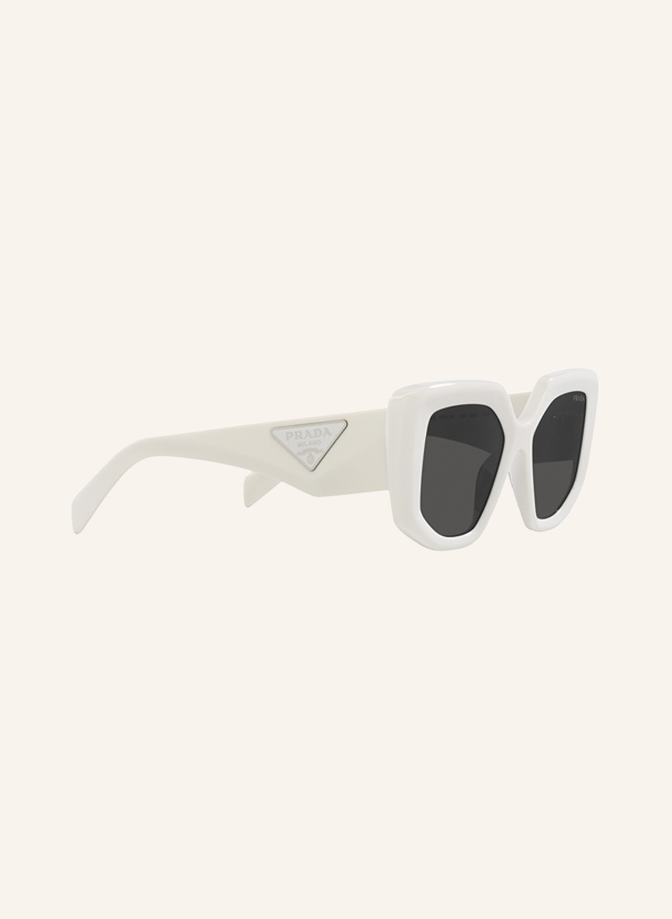 PRADA Sunglasses 0PR14ZS, Color: 1425S0 - WHITE/ DARK GRAY (Image 3)