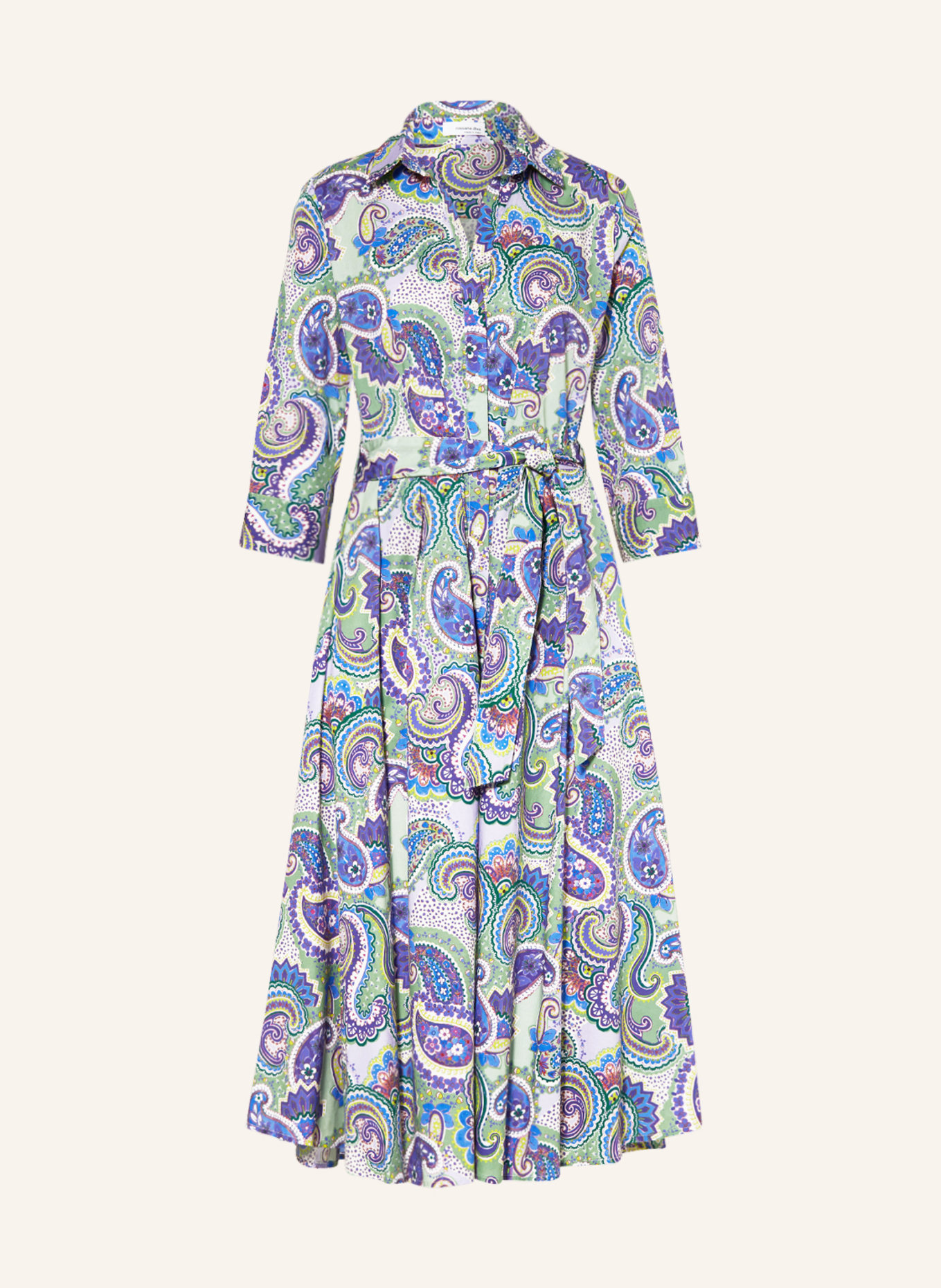 rossana diva Shirt dress with 3/4 sleeves, Color: GREEN/ BLUE/ PURPLE(Image null)
