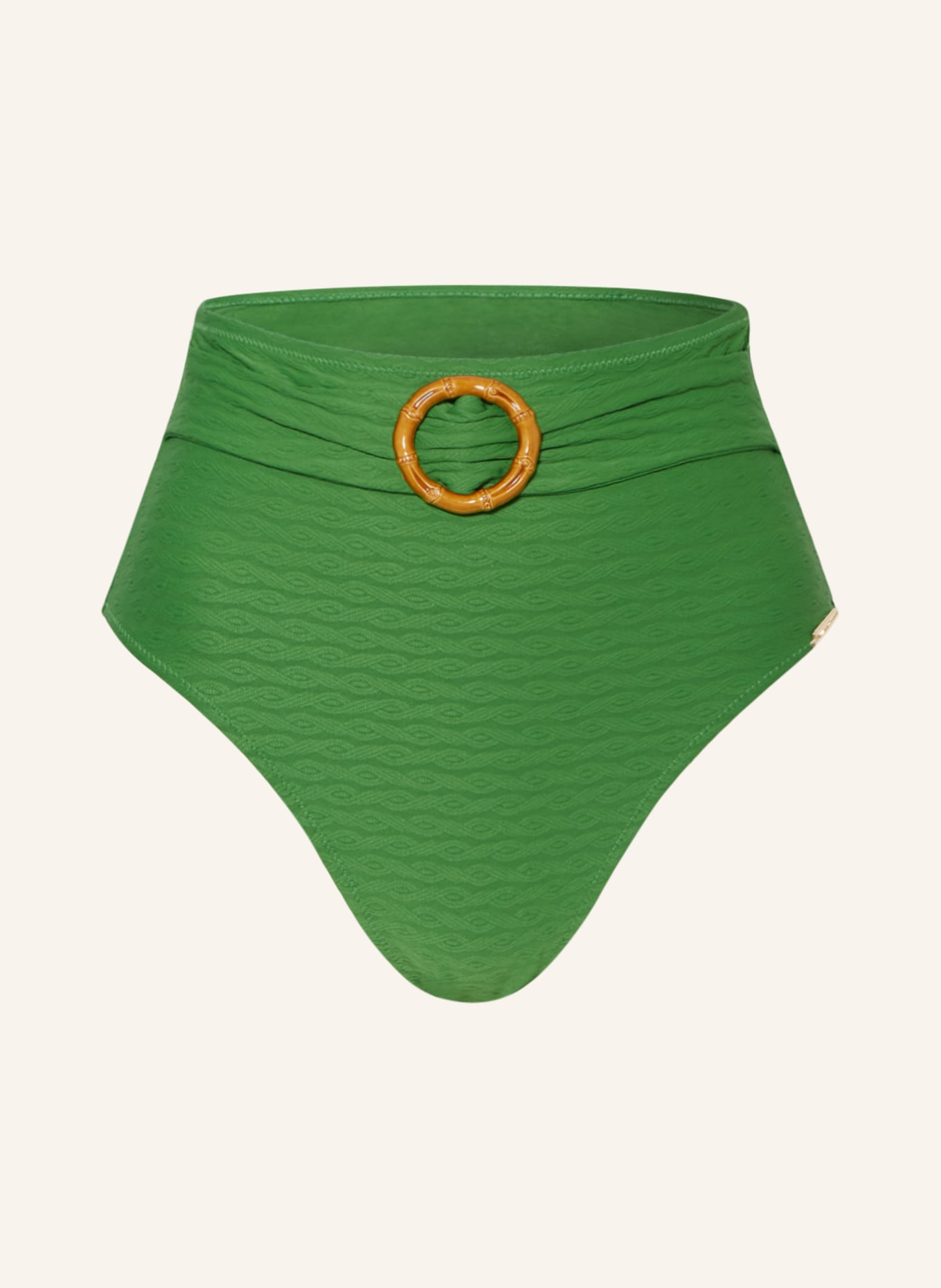 watercult High waist bikini bottoms BAMBOO SOLIDS, Color: LIGHT GREEN (Image 1)