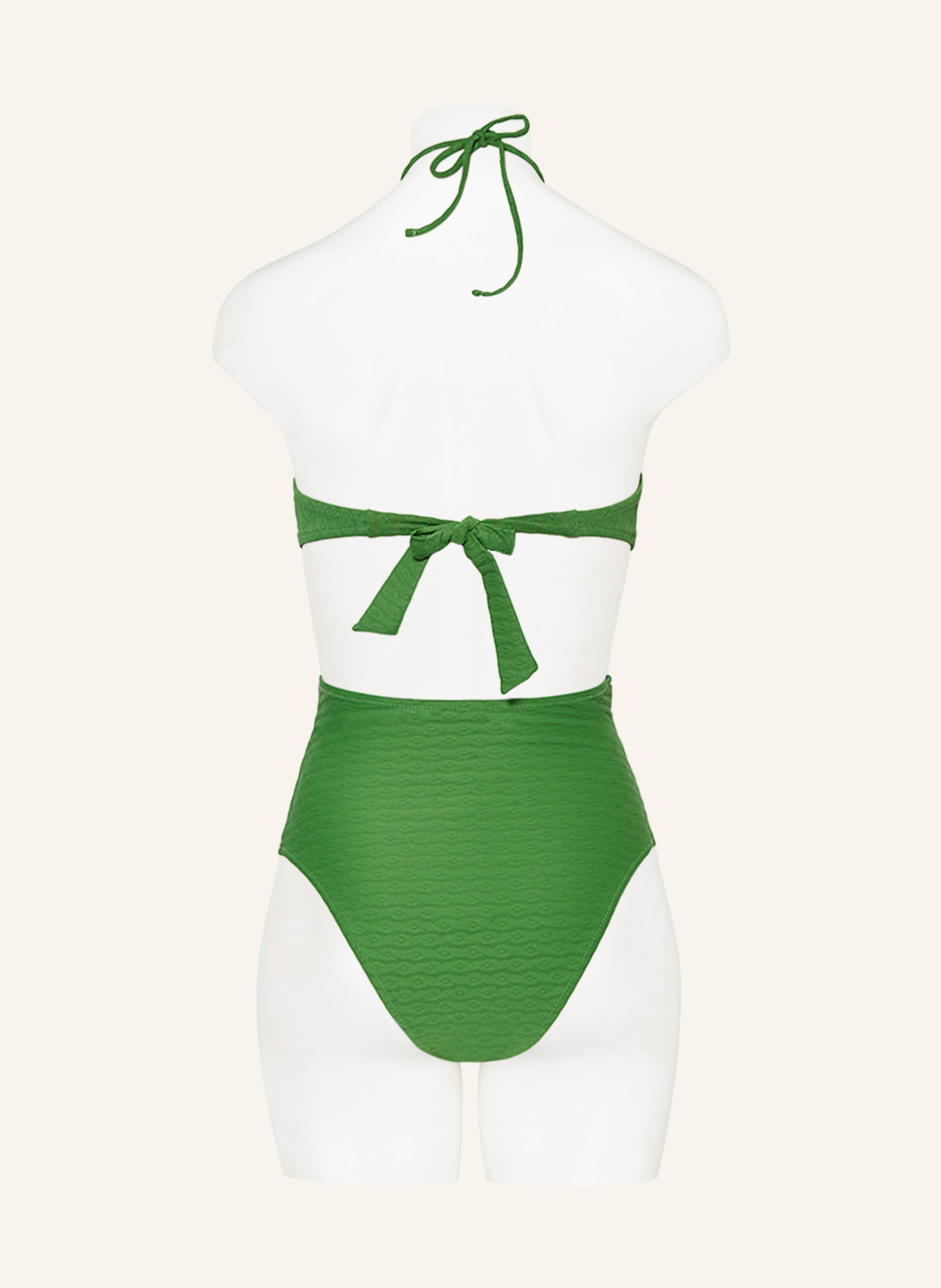 watercult High waist bikini bottoms BAMBOO SOLIDS, Color: LIGHT GREEN (Image 3)