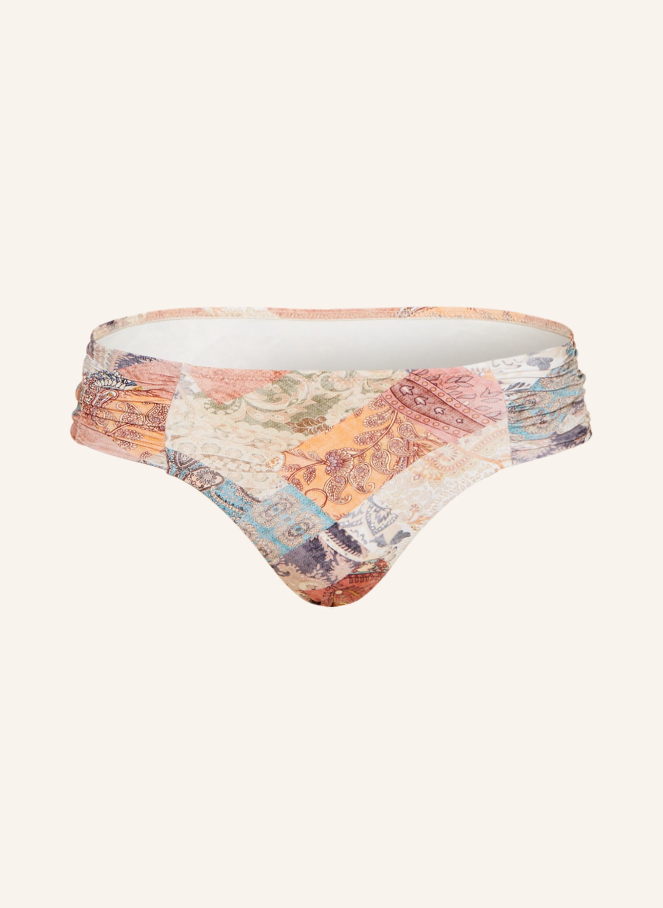 watercult Basic bikini bottoms PAISLEY SAVAGE, Color: LIGHT ORANGE/ LIGHT BLUE/ CREAM (Image 1)