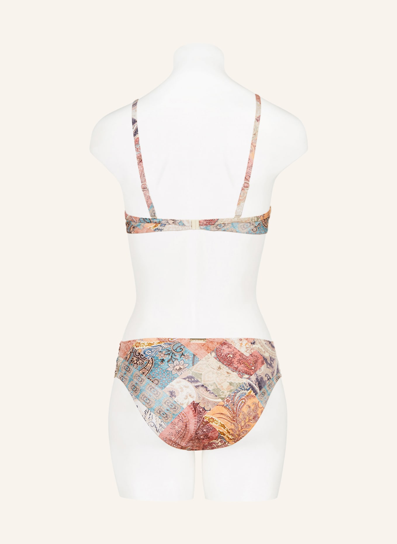 watercult Basic-Bikini-Hose PAISLEY SAVAGE, Farbe: HELLORANGE/ HELLBLAU/ CREME (Bild 3)