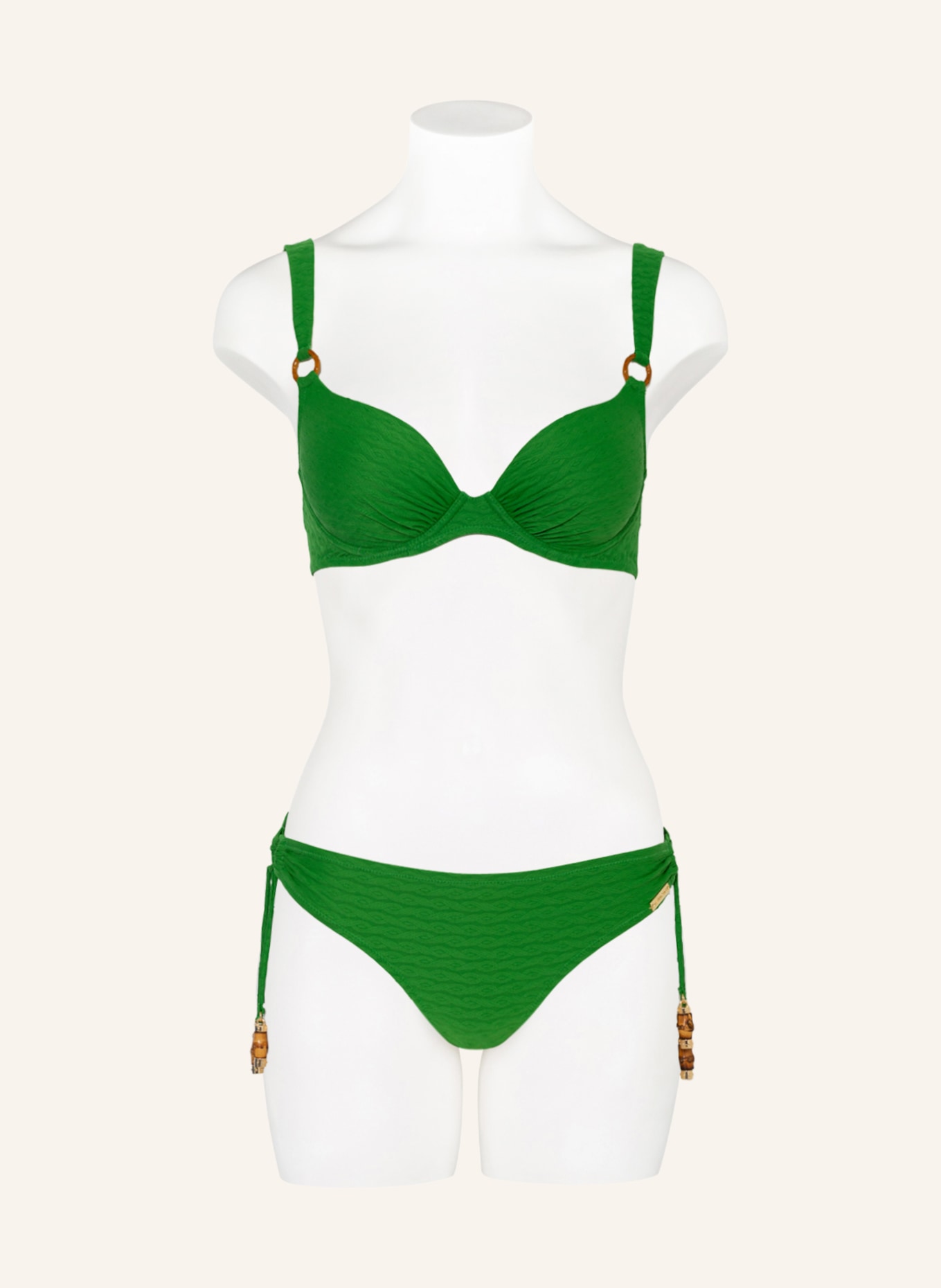 watercult Underwired bikini top BAMBOO SOLIDS, Color: GREEN (Image 2)