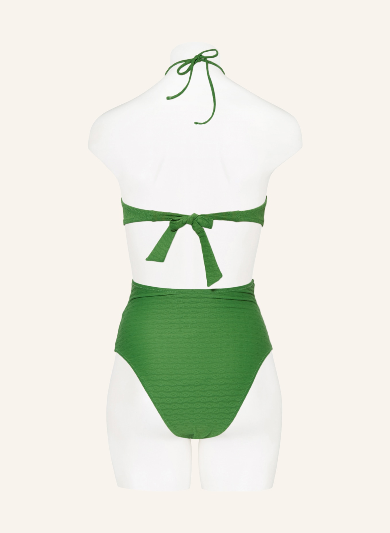 watercult Bandeau bikini top BAMBOO SOLIDS, Color: LIGHT GREEN (Image 3)