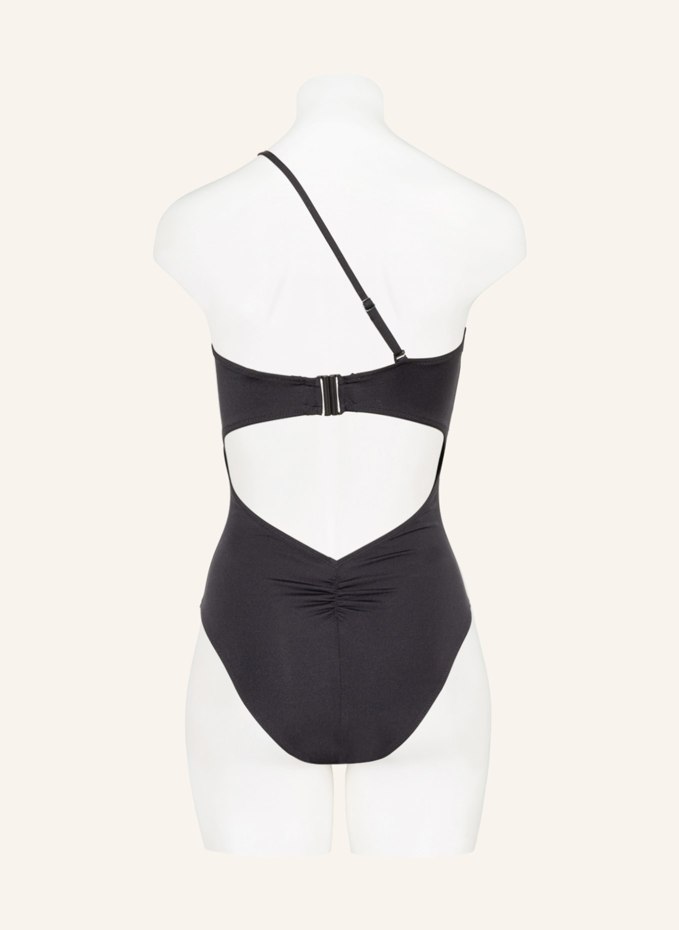 watercult One-shoulder swimsuit URBAN BLACK , Color: BLACK (Image 4)