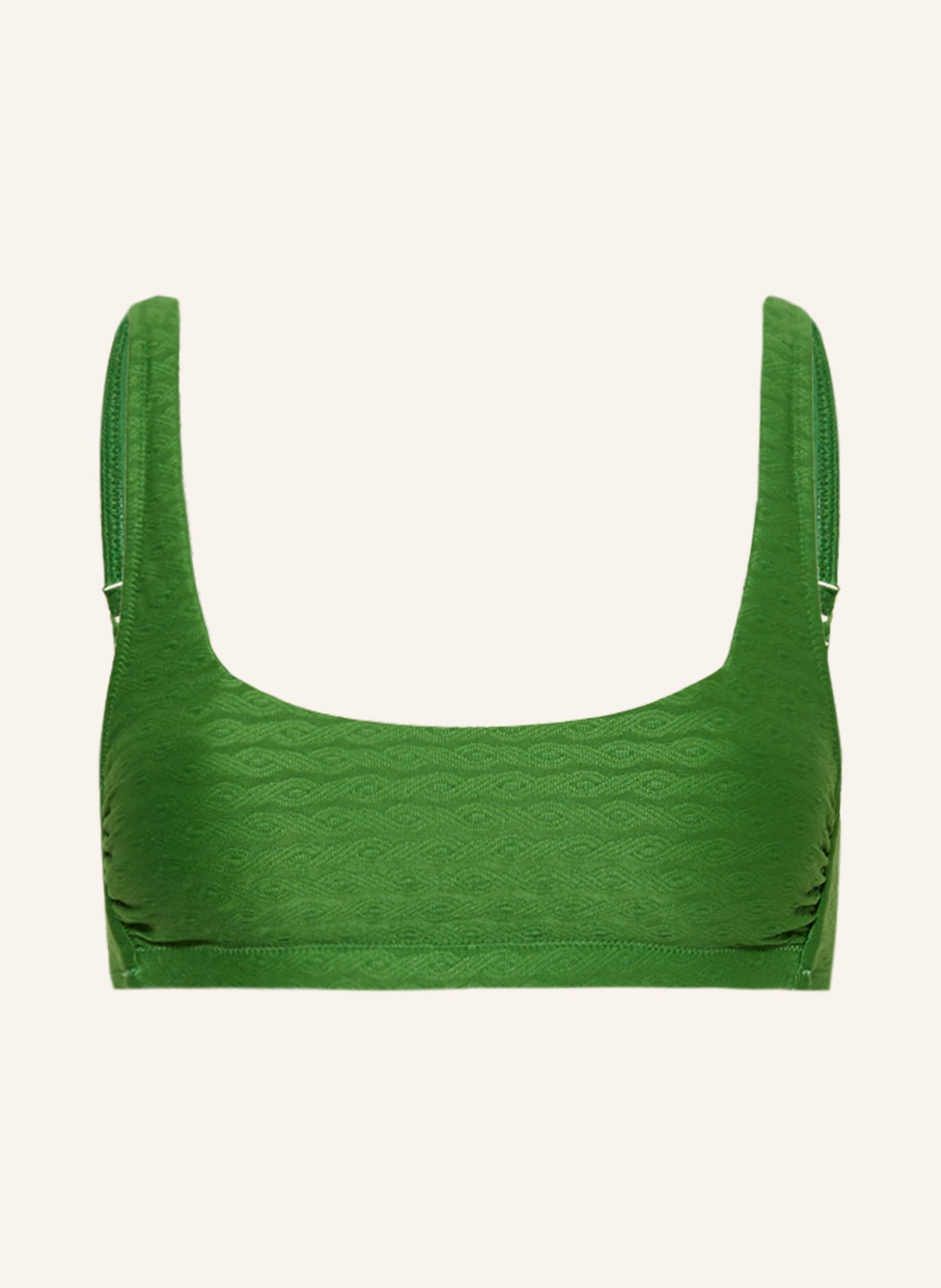 watercult Bralette bikini top BAMBOO SOLIDS, Color: GREEN (Image 1)