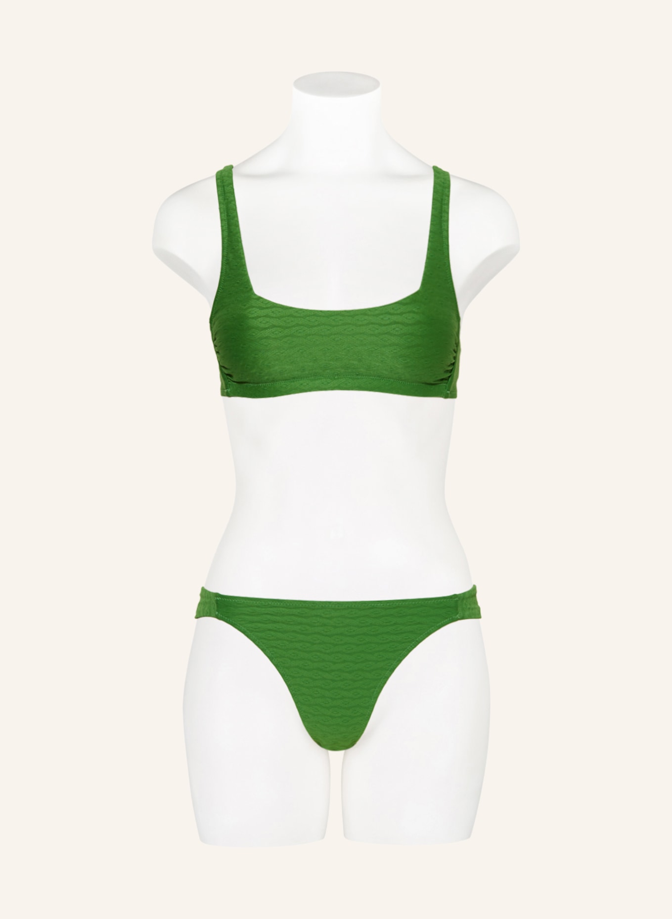 watercult Bralette bikini top BAMBOO SOLIDS, Color: GREEN (Image 2)