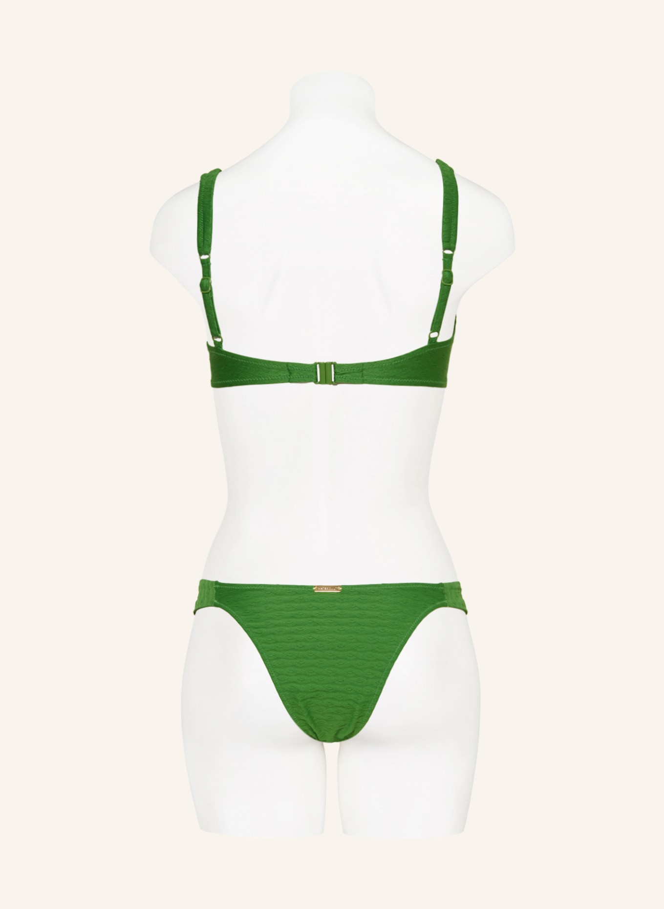 watercult Bralette bikini top BAMBOO SOLIDS, Color: GREEN (Image 3)