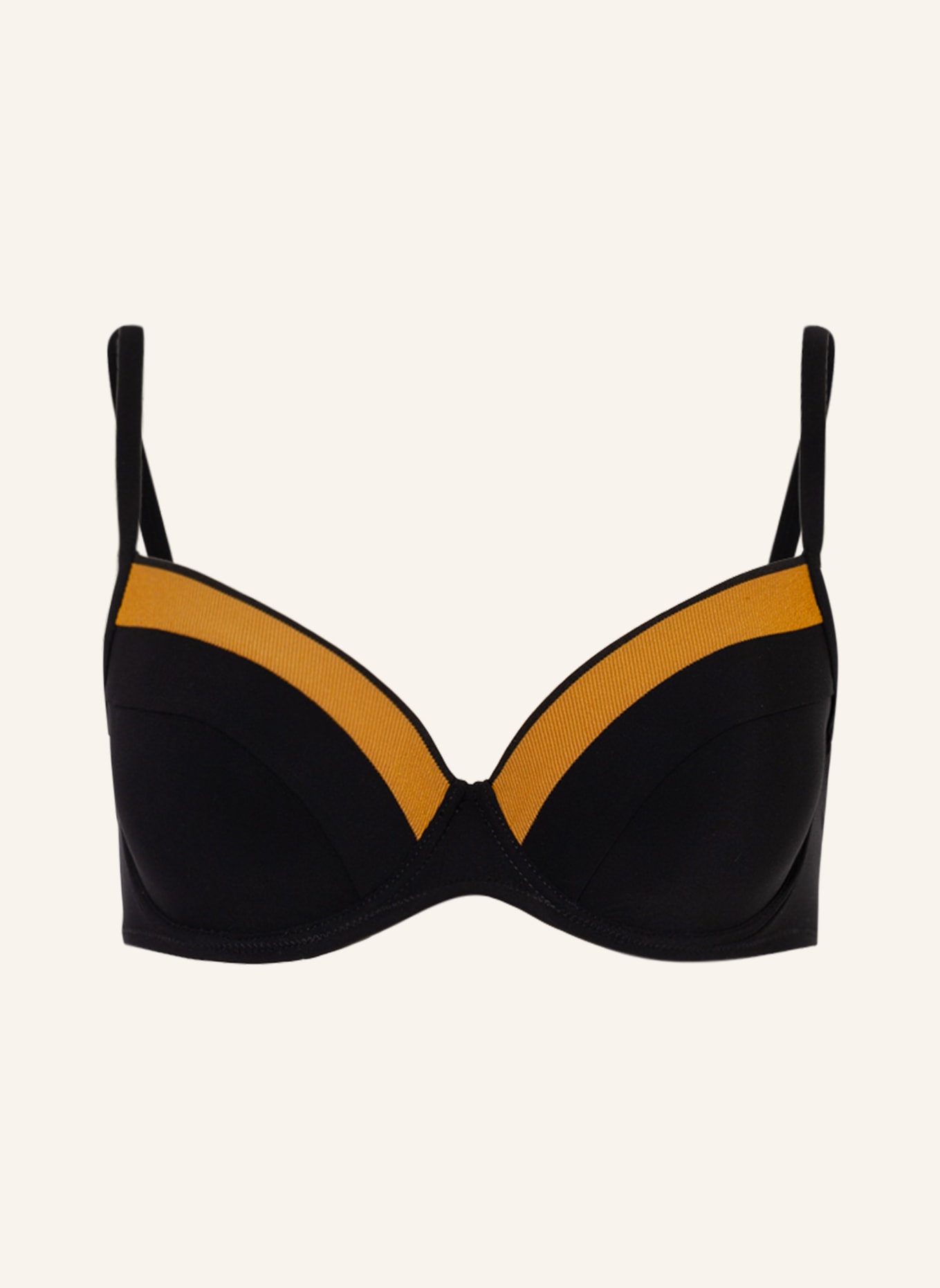 MARYAN MEHLHORN Underwired bikini top ANTAGONIST, Color: BLACK/ BEIGE (Image 1)