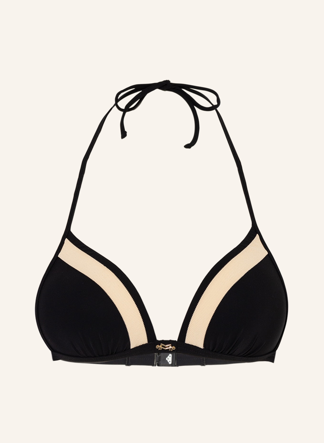 MARYAN MEHLHORN Push-up bikini top ANTAGONIST, Color: BLACK/ CREAM (Image 1)