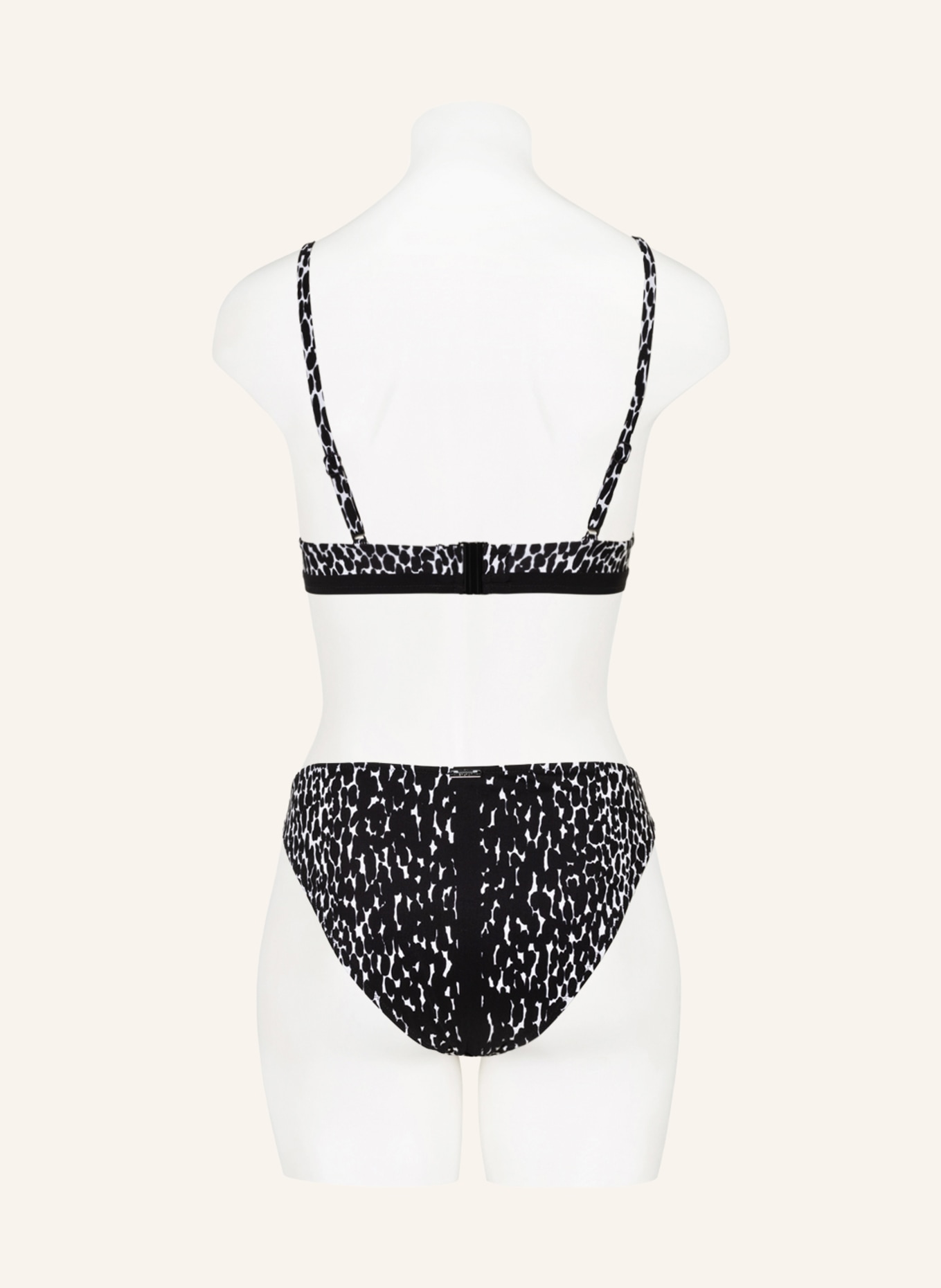 MARYAN MEHLHORN High waist bikini bottoms CAPTURE, Color: BLACK/ WHITE (Image 3)