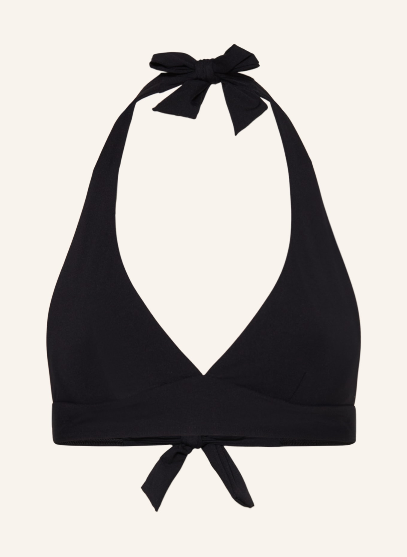 MARYAN MEHLHORN Halter neck bikini top SOFTLINE, Color: BLACK (Image 1)