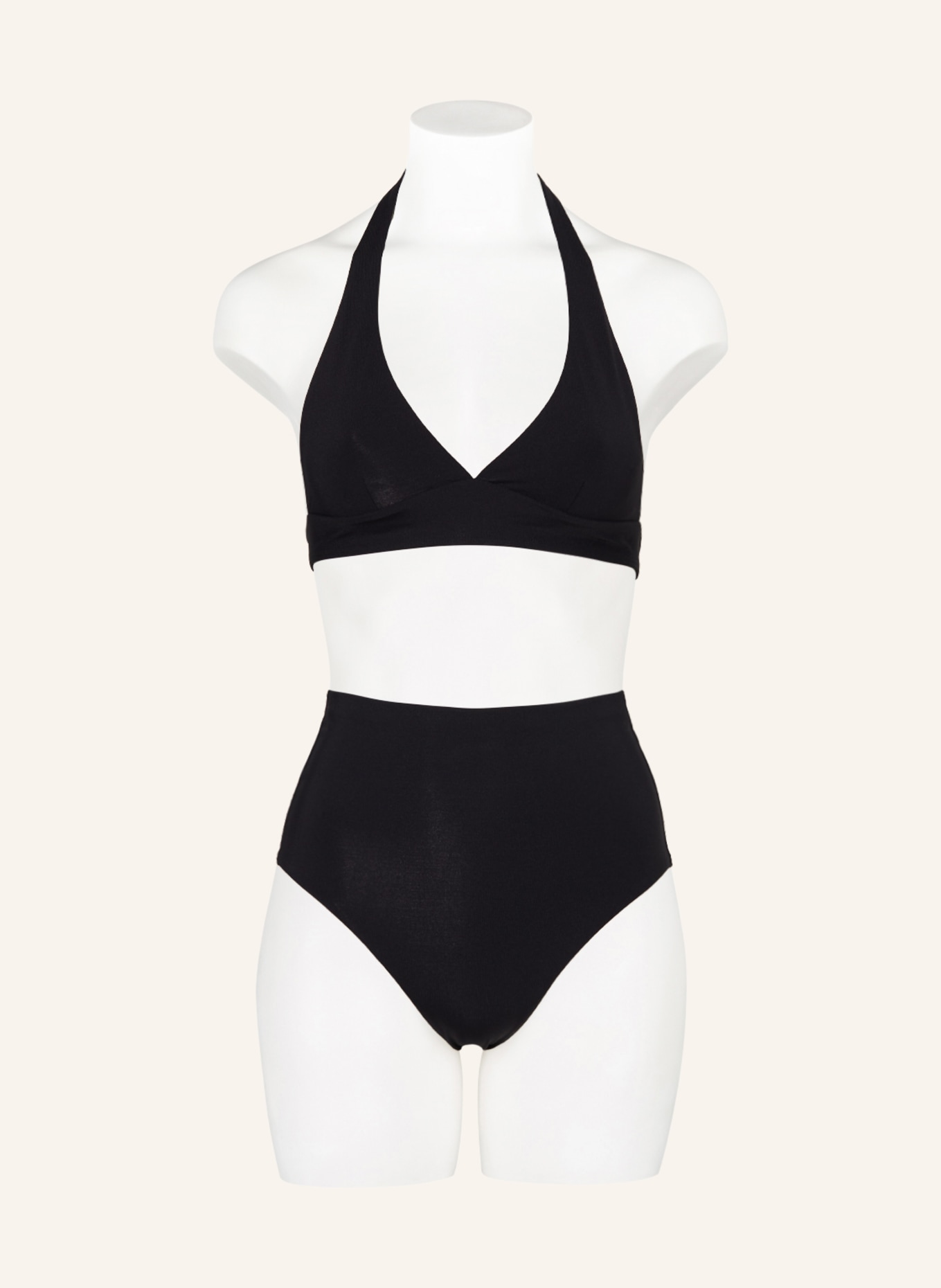 MARYAN MEHLHORN Halter neck bikini top SOFTLINE, Color: BLACK (Image 2)