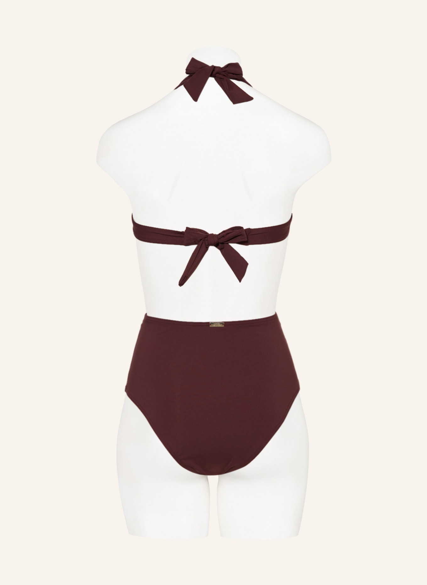 MARYAN MEHLHORN High waist bikini bottoms SOFTLINE, Color: DARK BROWN (Image 3)
