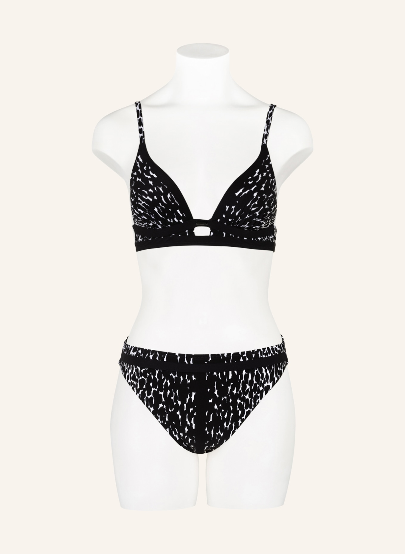 MARYAN MEHLHORN Bralette bikini top CAPTURE, Color: BLACK/ WHITE (Image 2)