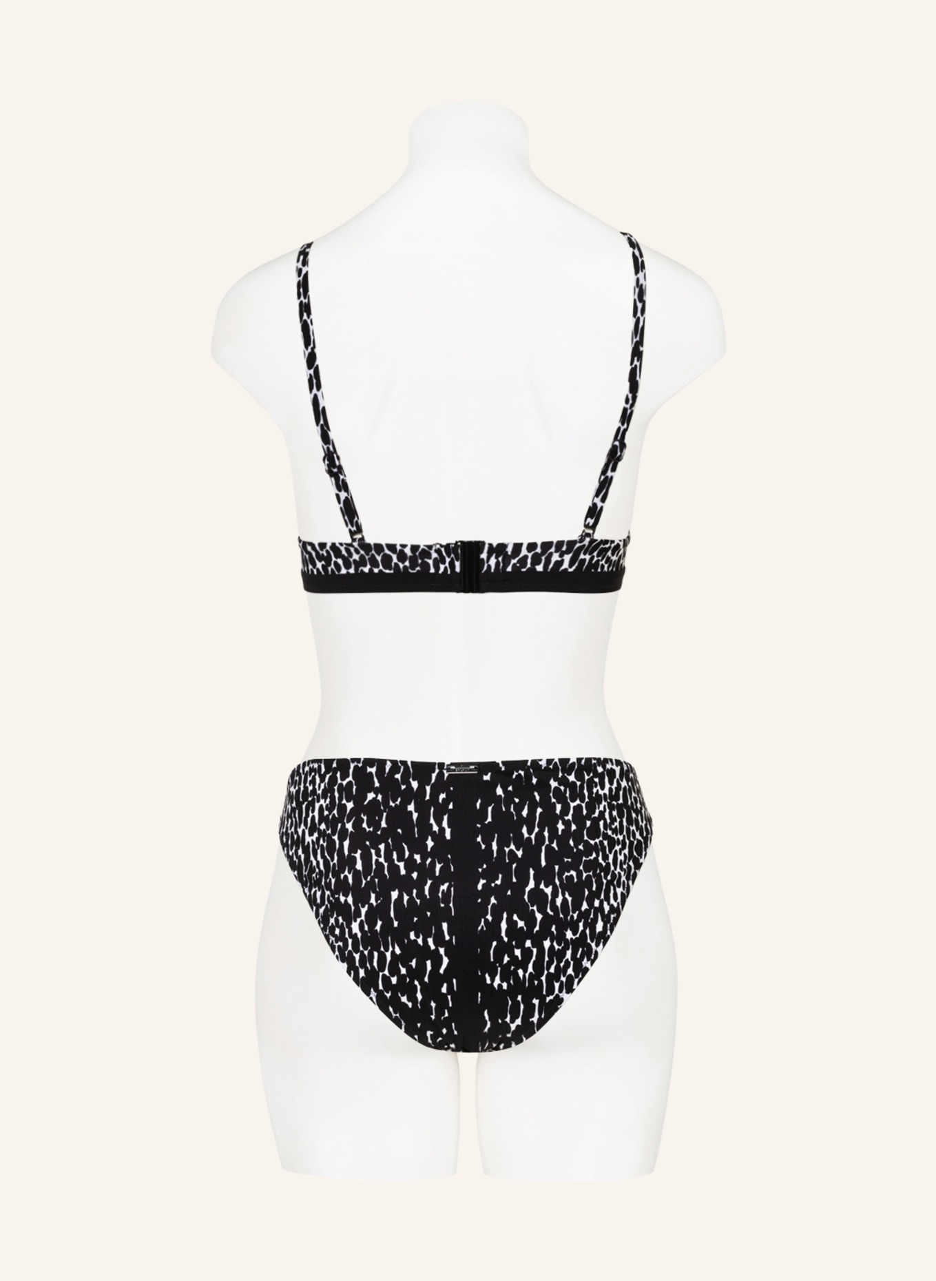 MARYAN MEHLHORN Bralette bikini top CAPTURE, Color: BLACK/ WHITE (Image 3)