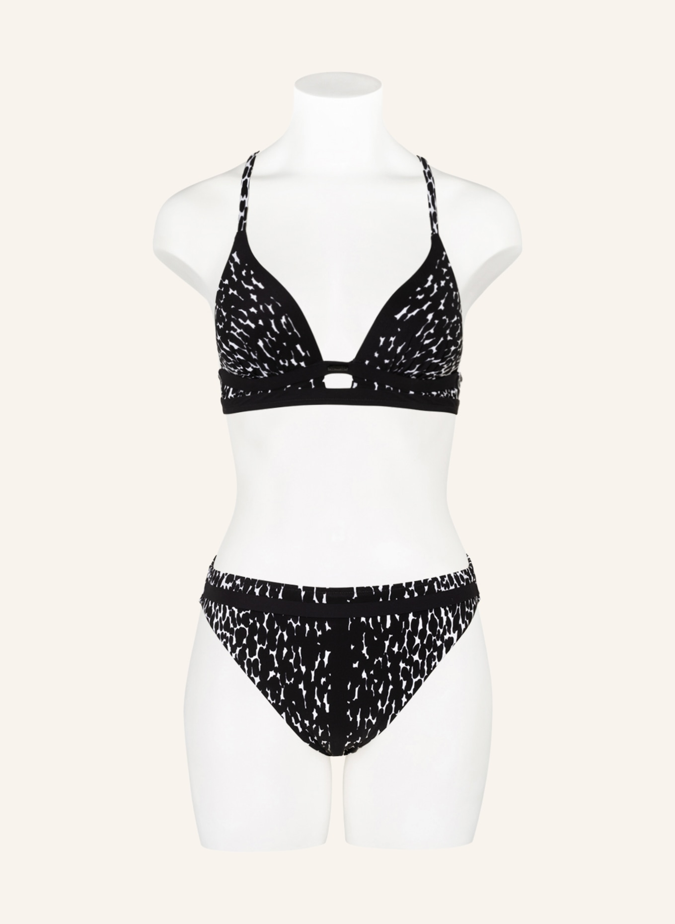MARYAN MEHLHORN Bralette bikini top CAPTURE, Color: BLACK/ WHITE (Image 4)