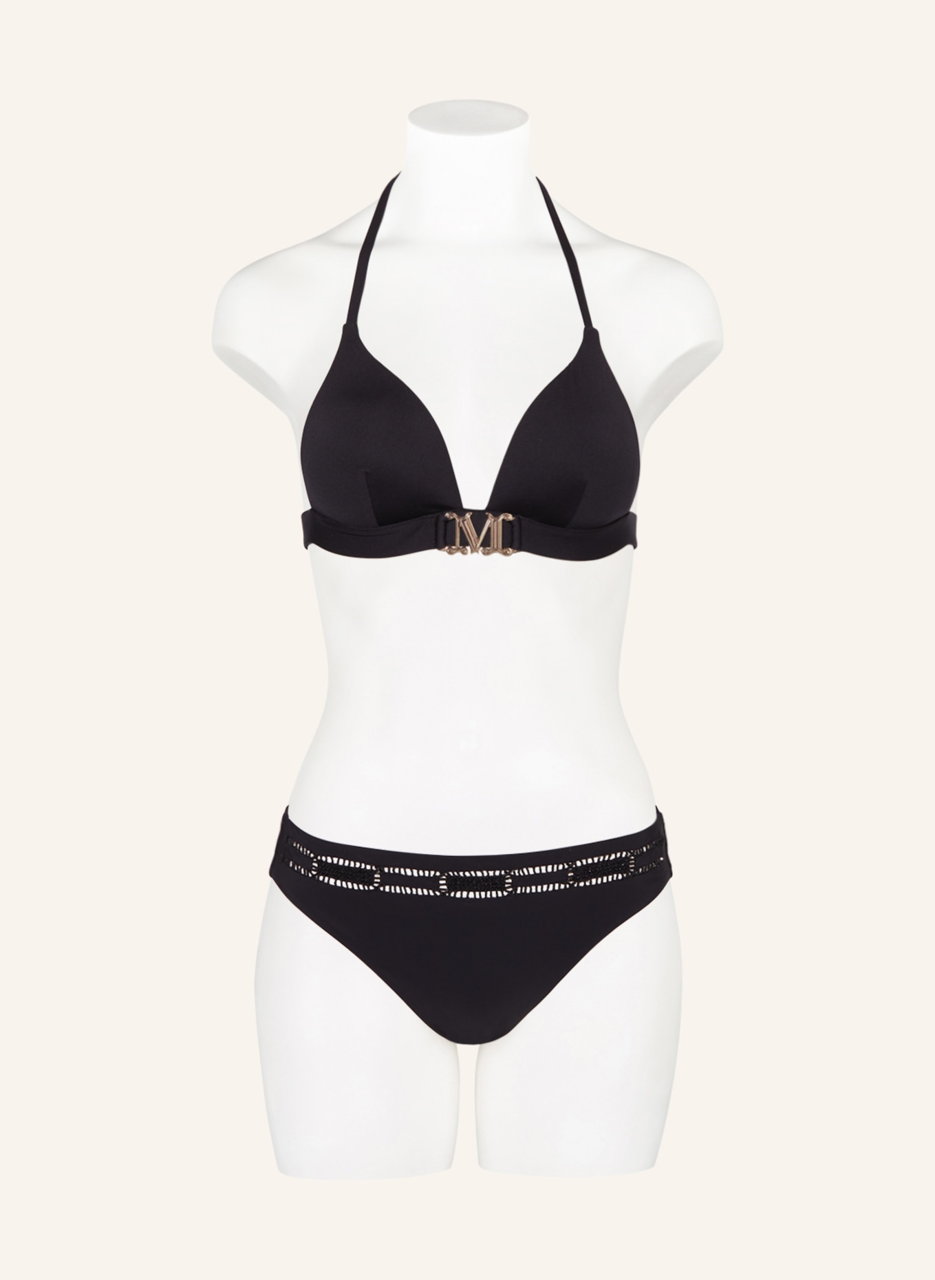 MARYAN MEHLHORN Basic bikini bottoms OUVERTURE with decorative gems, Color: BLACK (Image 2)